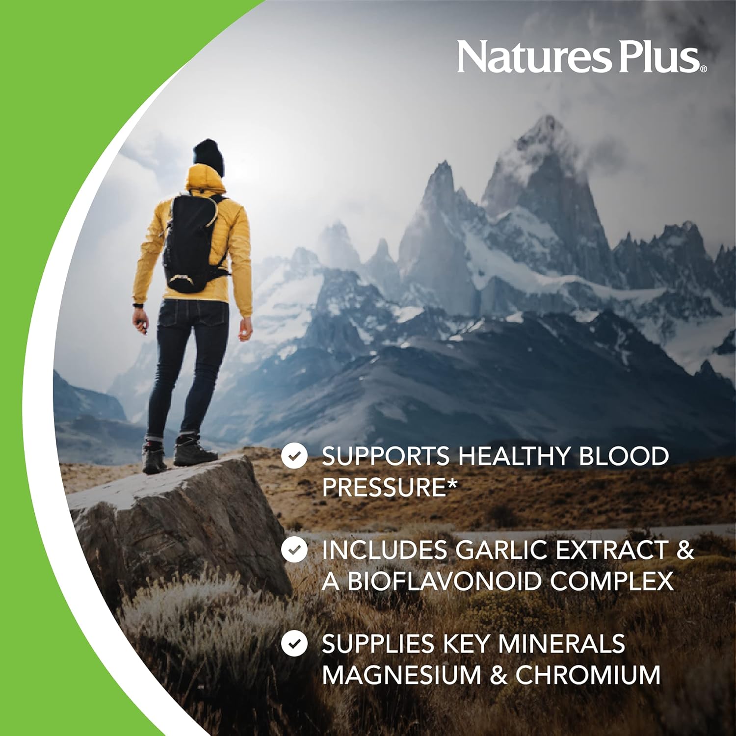 NaturesPlus Hypertrol Rx-Blood Pressure- 60 Tablets - Magnesium & Chromium Supplement with Botanical Herbs - Gluten Free - 30 Servings