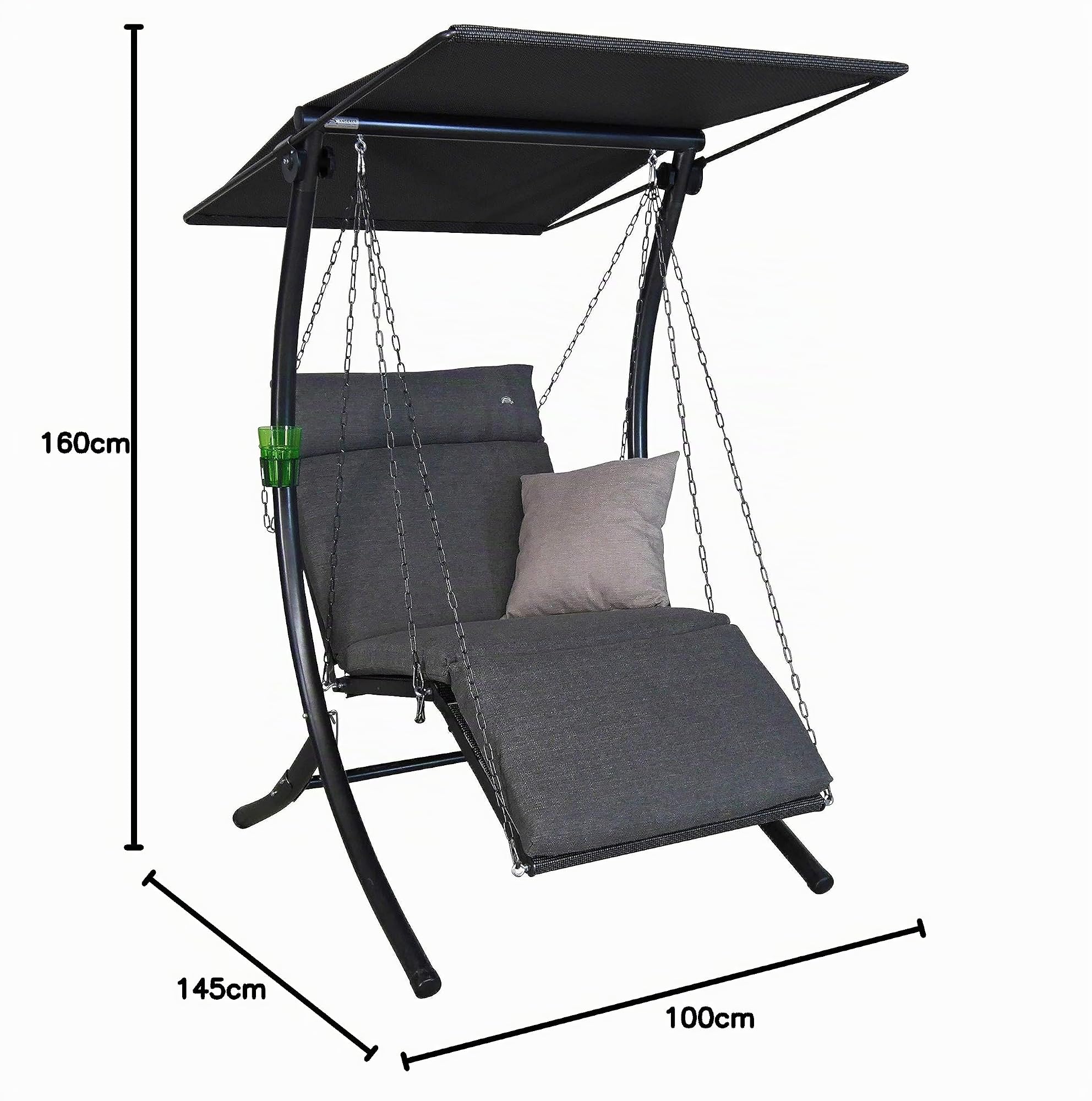 ANGERER Hollywoodschaukel 1-Sitzer Swing Smart grau