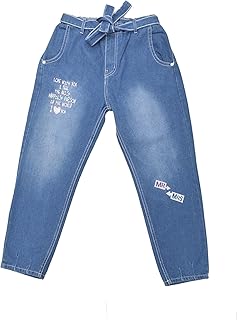 بناتي بنطلون بوي فريند كتابه 14 سنة ازرق وسط، للفتيات