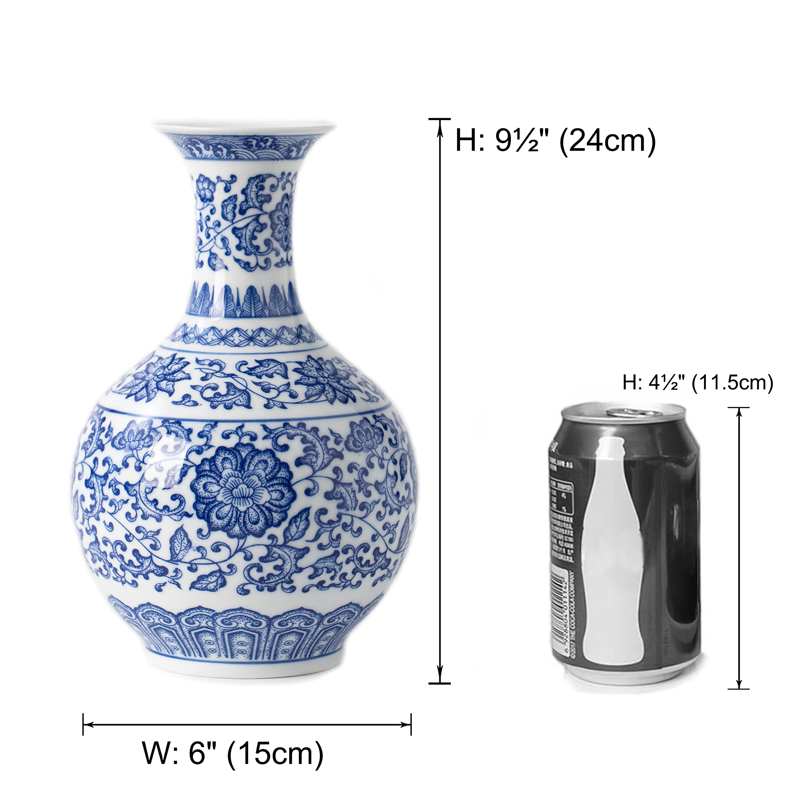 Jarrón Azul y Blanco, jarrones Azules para decoración del hogar, jarrón de Porcelana China, Porcelana Azul y Blanca, jarrón de cerámica para el hogar, Sala de Estar, estantería, Chimenea, centros de