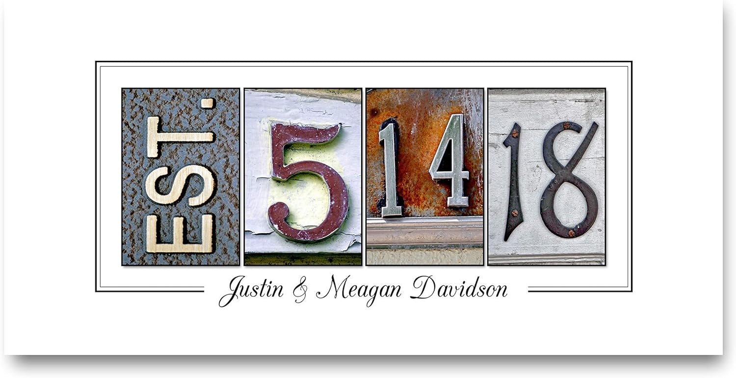 PERSONALIZED WEDDING Gift, Wedding Date Frame or Print, Personalized Established Date, Bridal Shower Gift