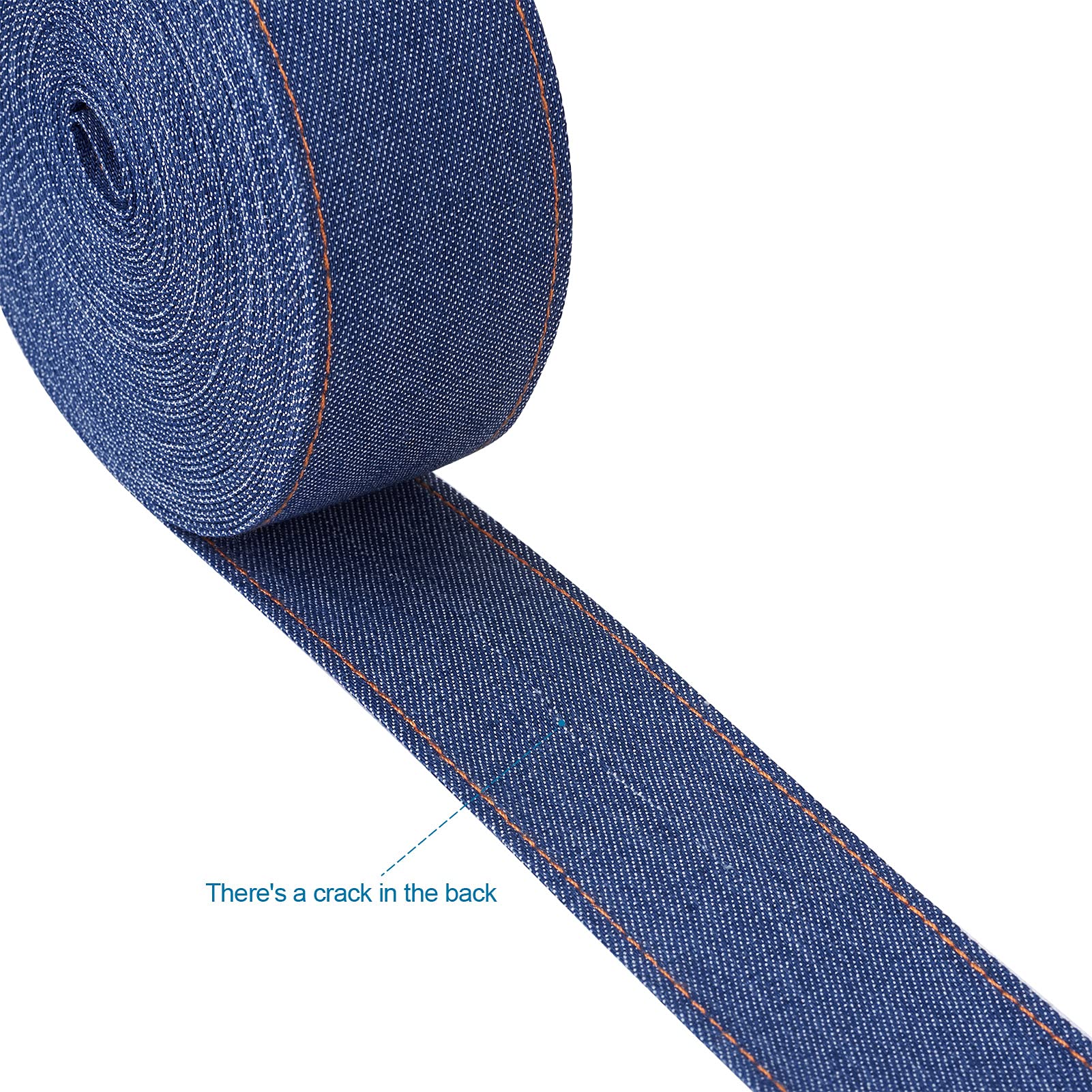Cheriswelry Nastro In Denim Con Cuciture 10 Metri, Larghezza 4 Cm, Blu Marino, Per Cucito E Decorazioni Fai Da Te - 4