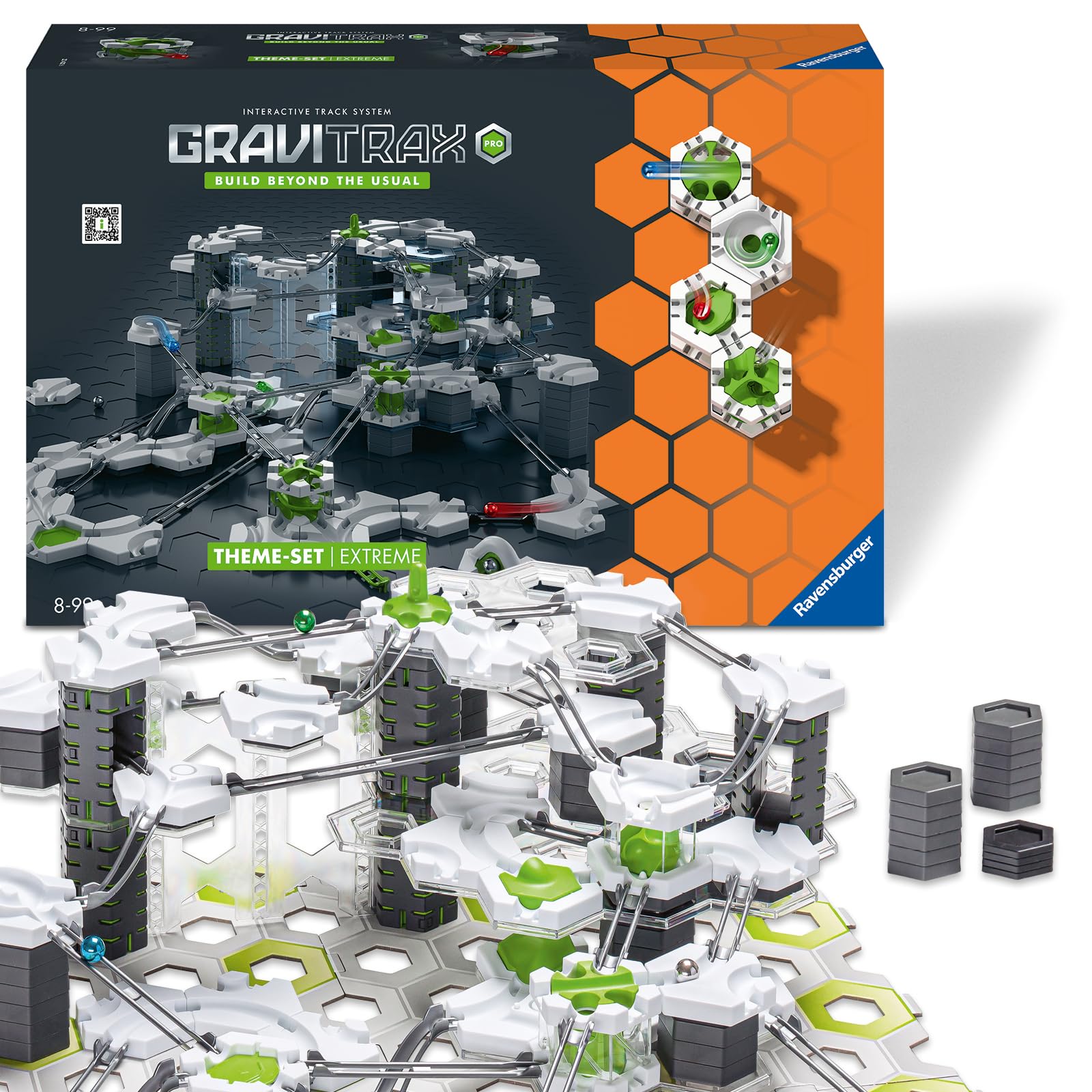 Ravensburger - GraviTrax Pro Extreme, Starter Set, Circuito de Canicas para para Niños 8+ Años, Juego Innovador y Educativo Stem, Compatible con Todos los GraviTrax