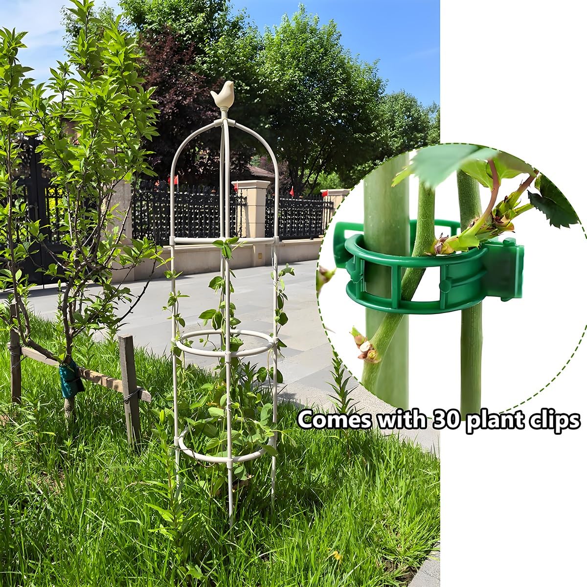 RADAAB Tour Obélisque De Jardin,Treillis De Jardin En Antirouille Métal Pour L'escalade De Plantes,pour Plantes De Jardin Et D'intérieur Comme (Noir ) (Size : 11.4"/29cm Dia X71/180cm H