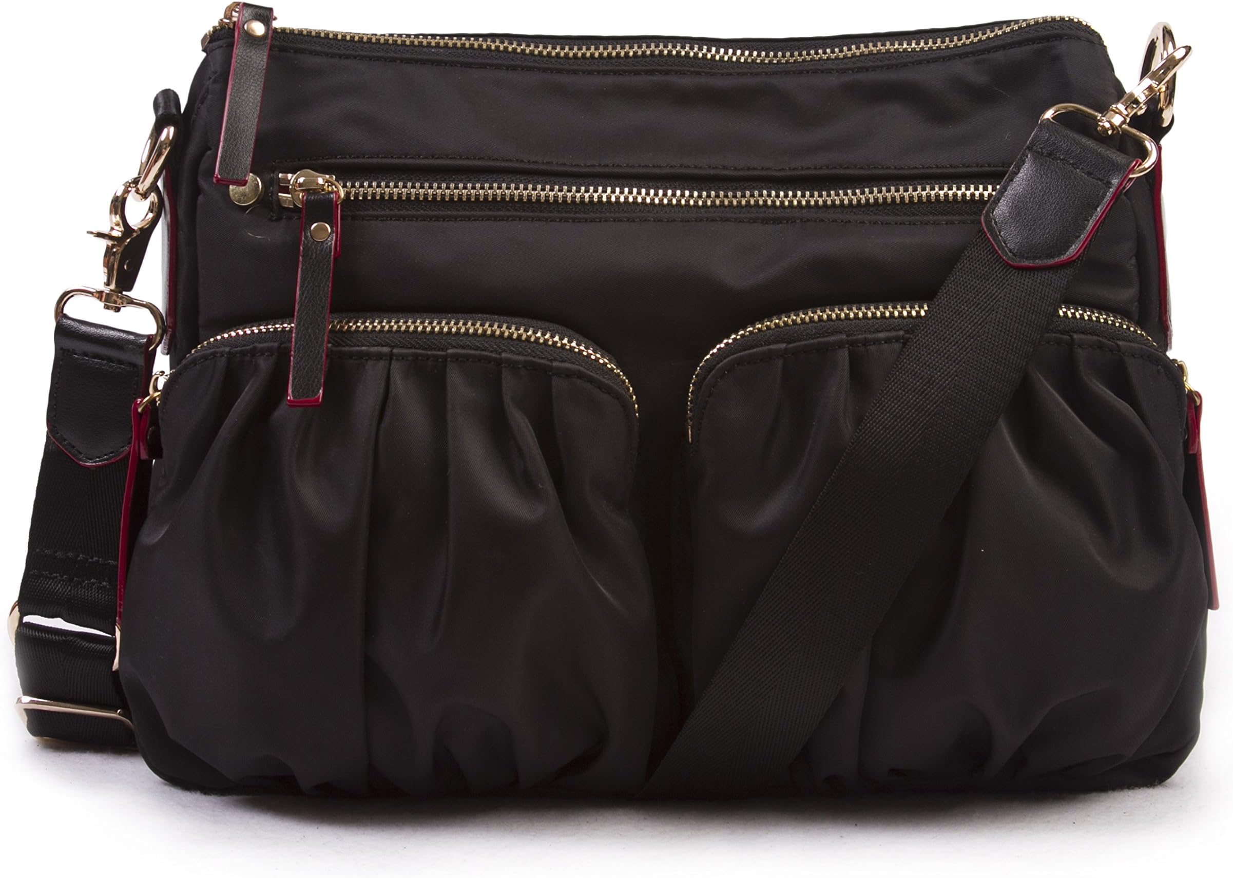 Nylon Crossbody Bag - Premium Lightweight Top-Zip Handbag