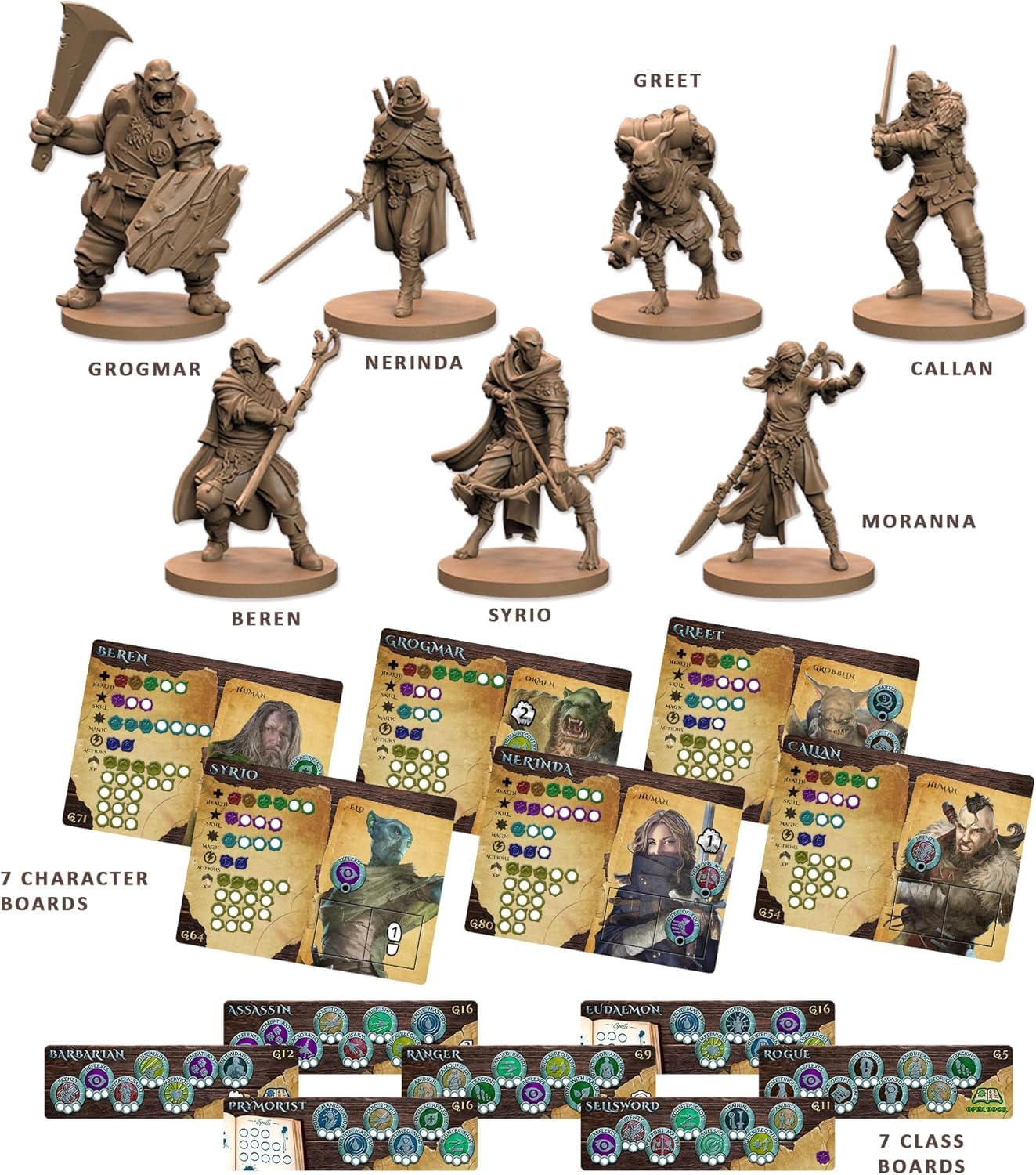 Maladum Dungeons of Enveron Starter Set - Fantasy Brettspiel für 1-4 Spieler, Alter 12+, Solo, Koop und Adversarial Play German Language Version