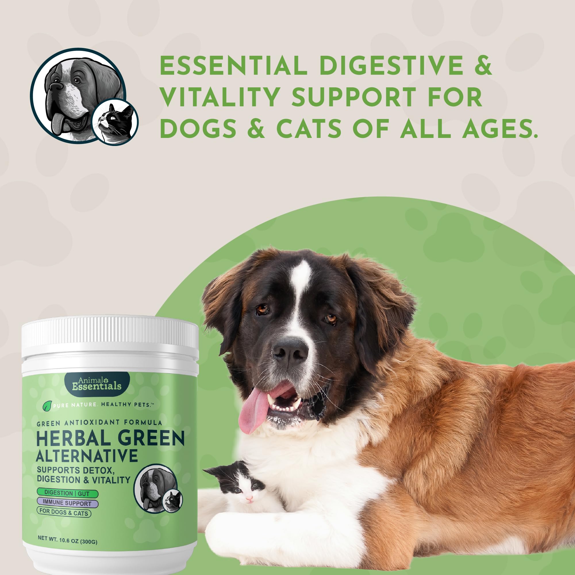 Animal Essentials Herbal Green Alternative Dog & Cat Antioxidant 12-Oz. - 2 Pack