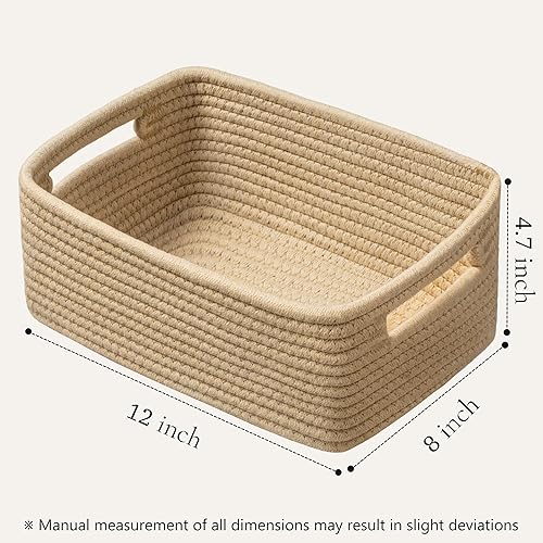 Miniatura 14 de UBBCARE Paquete de 2 canastas pequeñas, canastas de almacenamiento tejidas para organización, canasta de regalo pequeña, canasta de juguetes