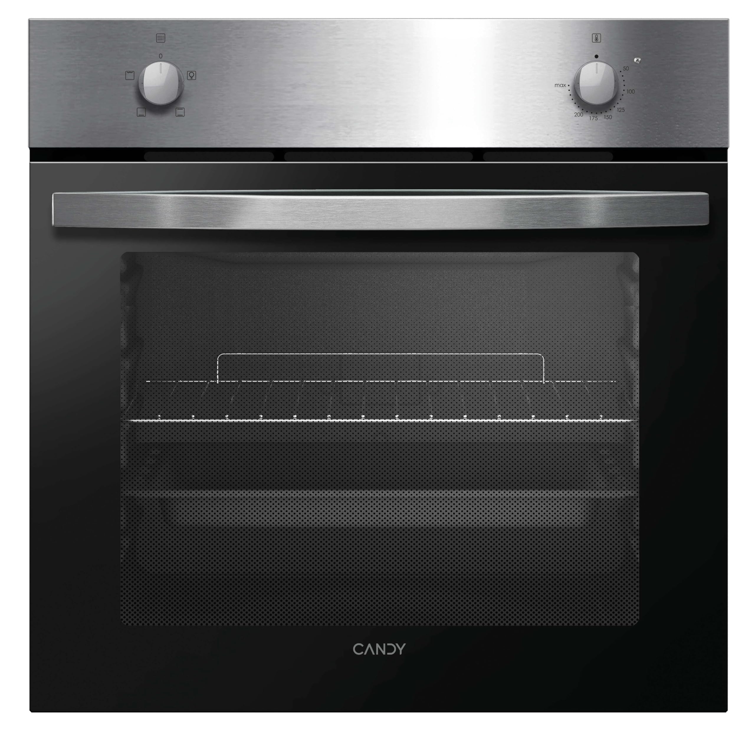 Candy Forno Elettrico da Incasso 70 Litri, Statico, Pulizia Aquactiva a Vapore, Classe Energetica A, Acciaio Inox, 59,​5 x 56,​8 x 59,​5 cm (L x P x A), FIDC X100IT