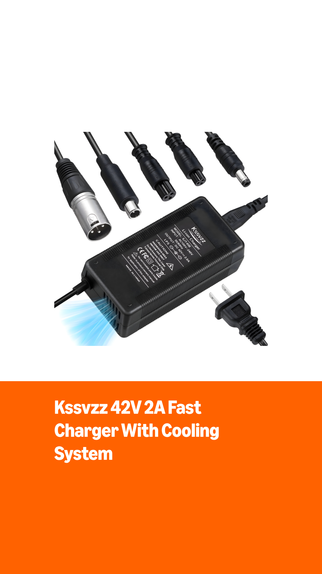 Amazon.com: 42V 2A Fast Battery Charger with Cooling System - 5