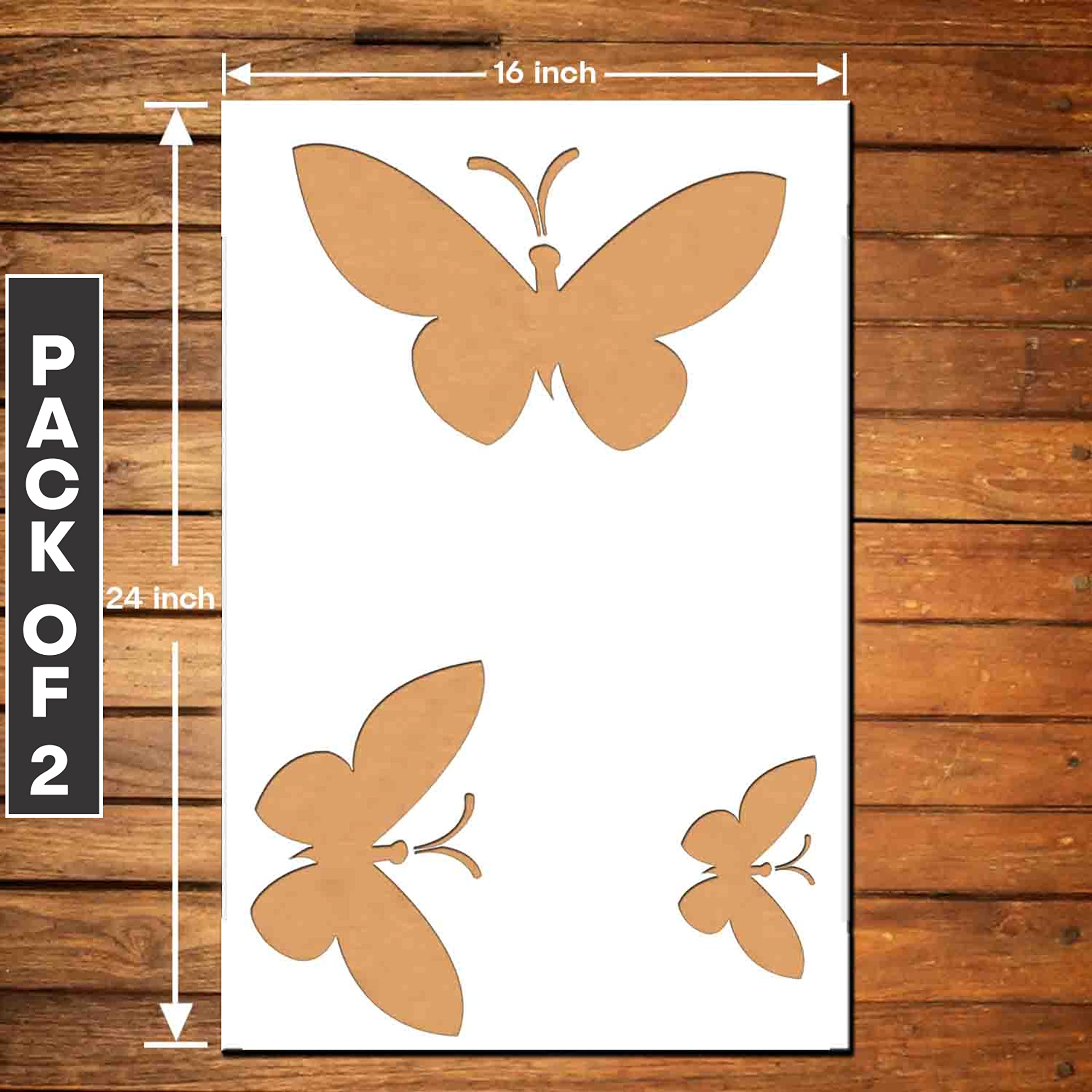 ARandNJ Combo Stencil for Wall Painting (Size:- 16X24 Inch) Theme:-" Butterflies"DIY Reusable Painting Design Suitable for Bedroom,Living Room Entrance (Pack of 2) (B0B2WYPKBX) Amazon Price History, Amazon Price Tracker