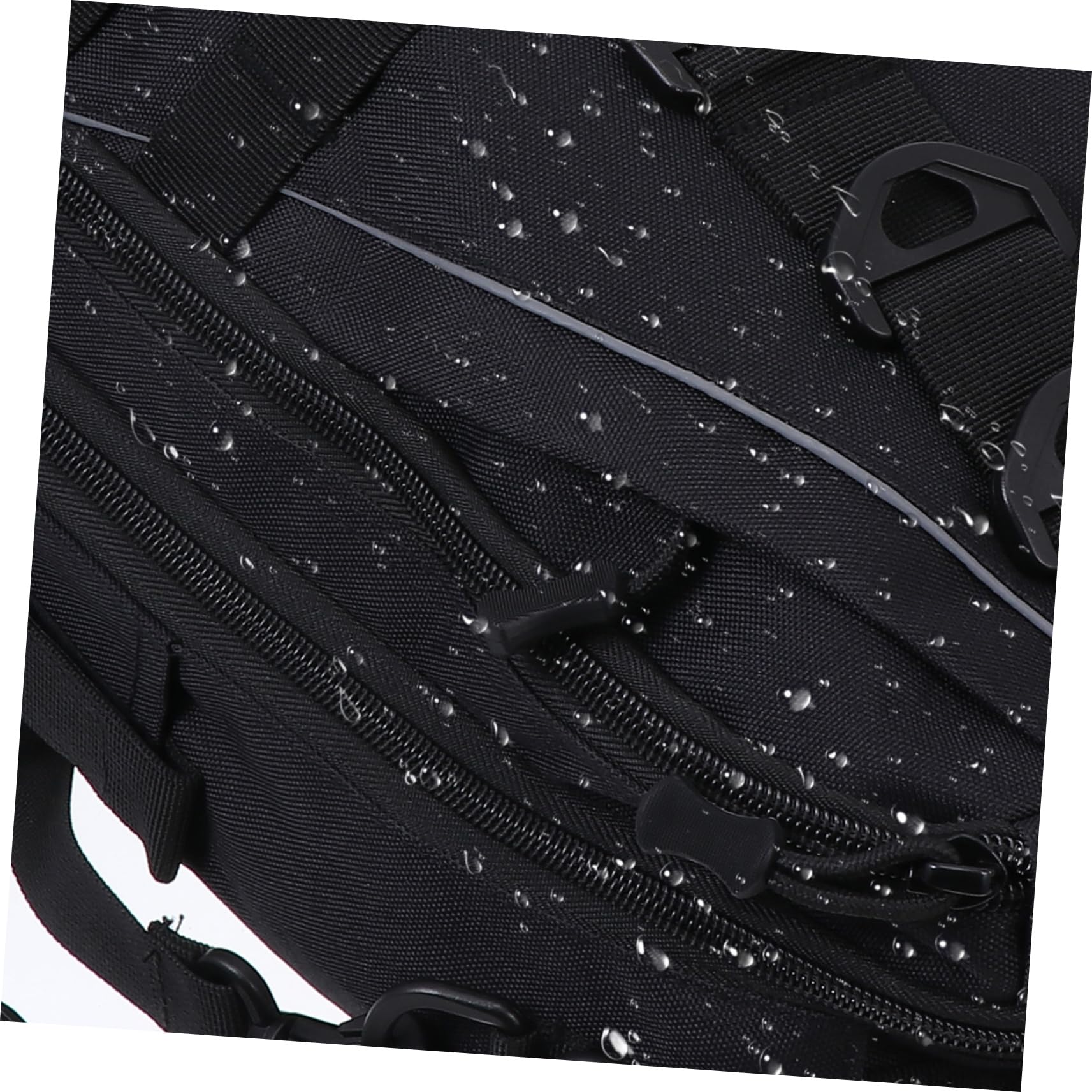 Happyyami Outdoor Rucksack aus Oxford Gewebe mit Viel Stauraum und Praktischen Taschen für Sport und Fahrradtouren in Schwarz