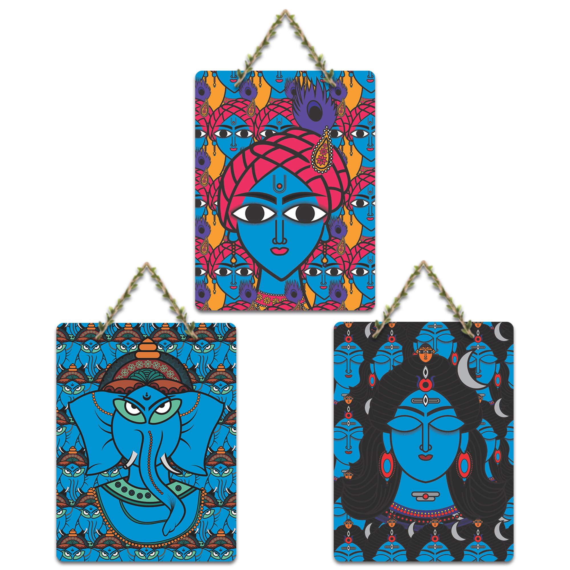 Artvibes Flower Wall Hangings - Set of 3 -8