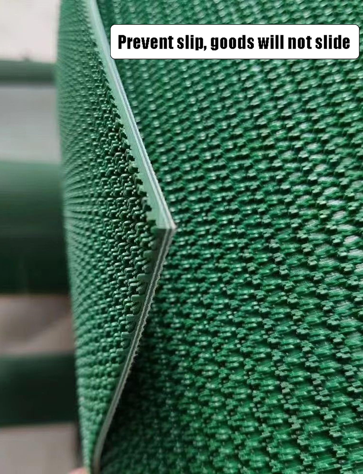 Cinta transportadora de PVC verde antideslizante engrosada con patrón de césped