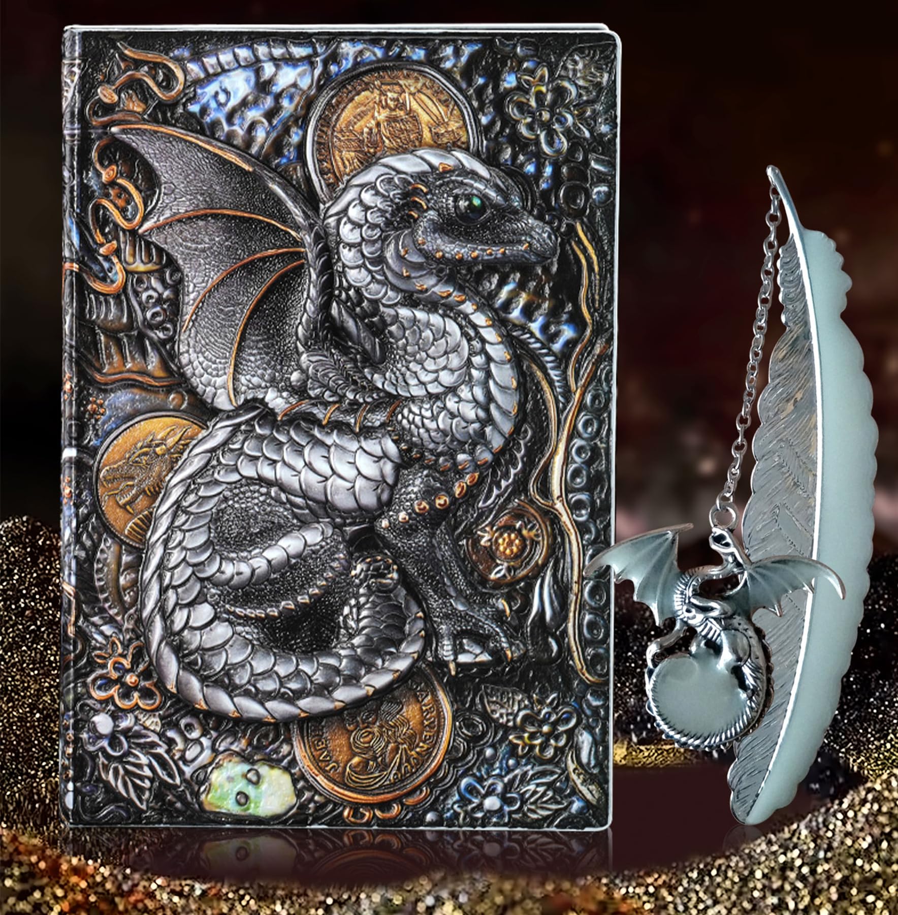 LaVenty DND Accessories Dragon Diary Pen Dragon Notebook DND Journal Notebook Birthday Fantasy Gift