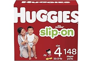 Huggies Little Movers: Effortless Diapering with Slip-On Convenience, Size 4