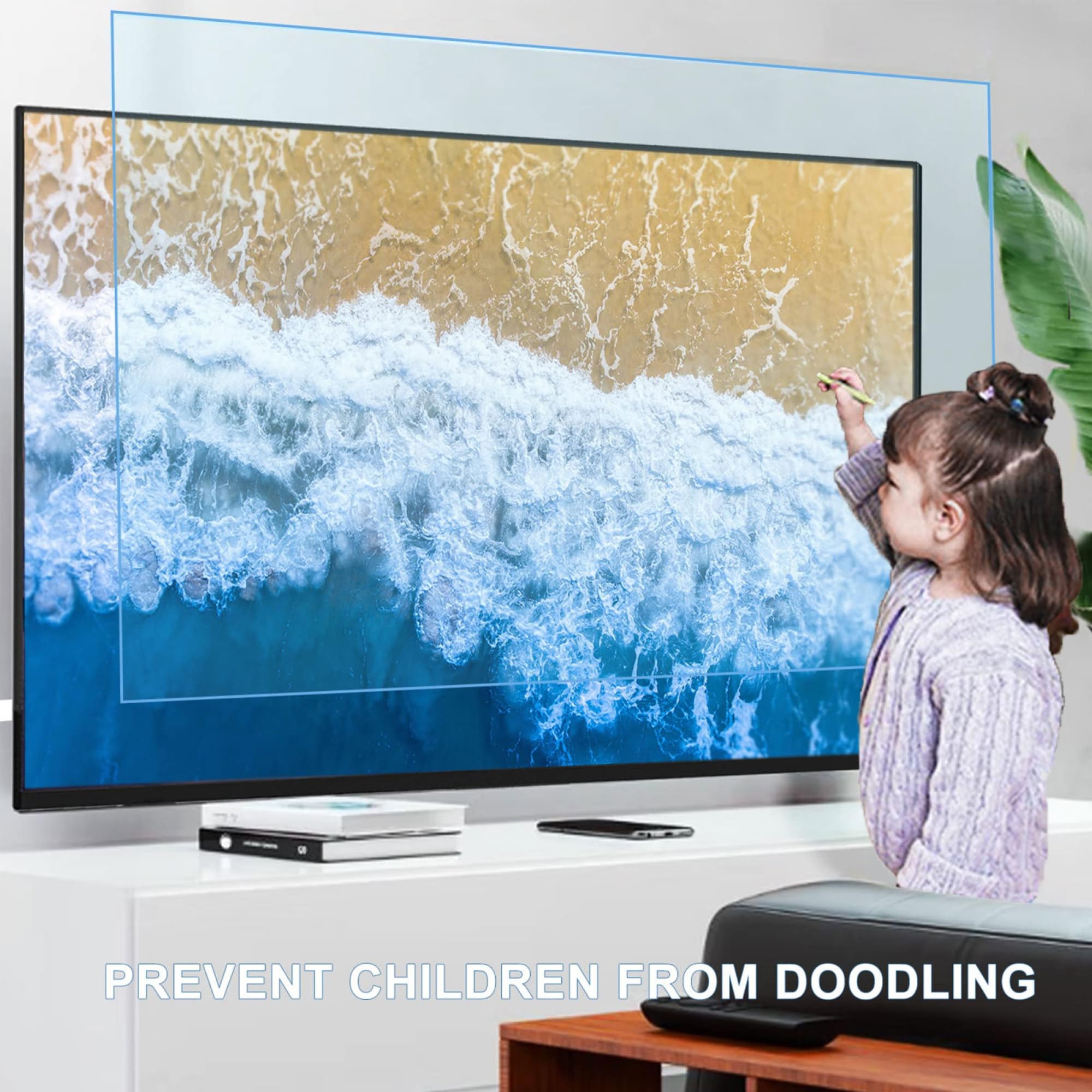 TV Blendschutzfolie 43-75 Zoll - Blaulichtfilter Mit Kratzschutz