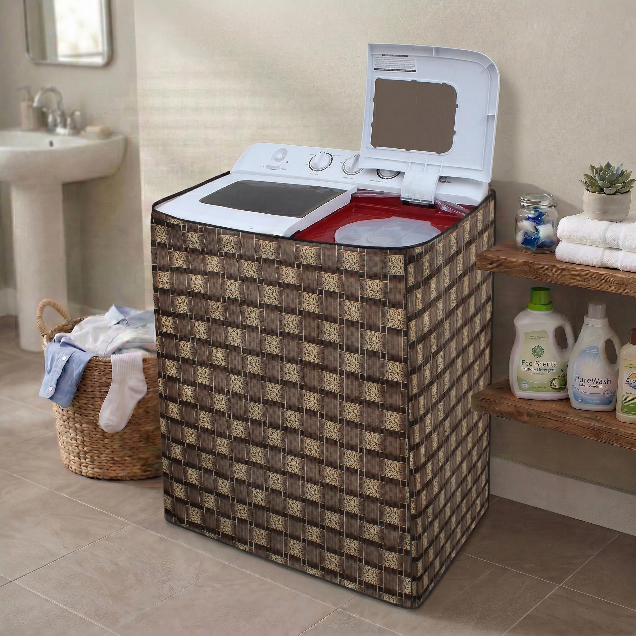 DREAM CARE Waterproof & Dustproof Washing Machine Cover Top Load & Semi Automatic Suitable for 8 kg, 8.2 kg, 8.5 kg (89 x 99 x 55 cms) discount deal