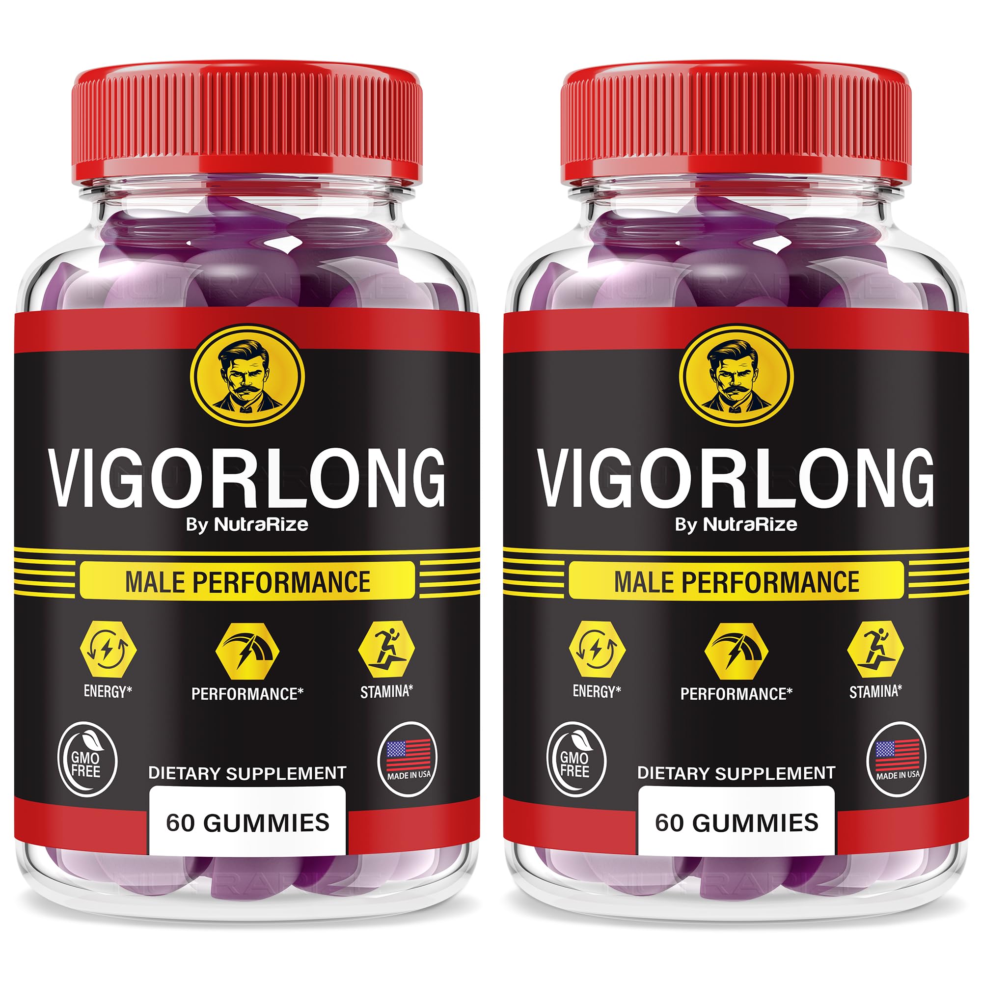 (2 Pack) VigorLong Gummies for Men – Official Vigor Long Male Formula with a Natural Blend to Support Energy, Stamina & Performance | Great-Tasting, Easy-to-Chew Daily Gummy (120 Gummies)