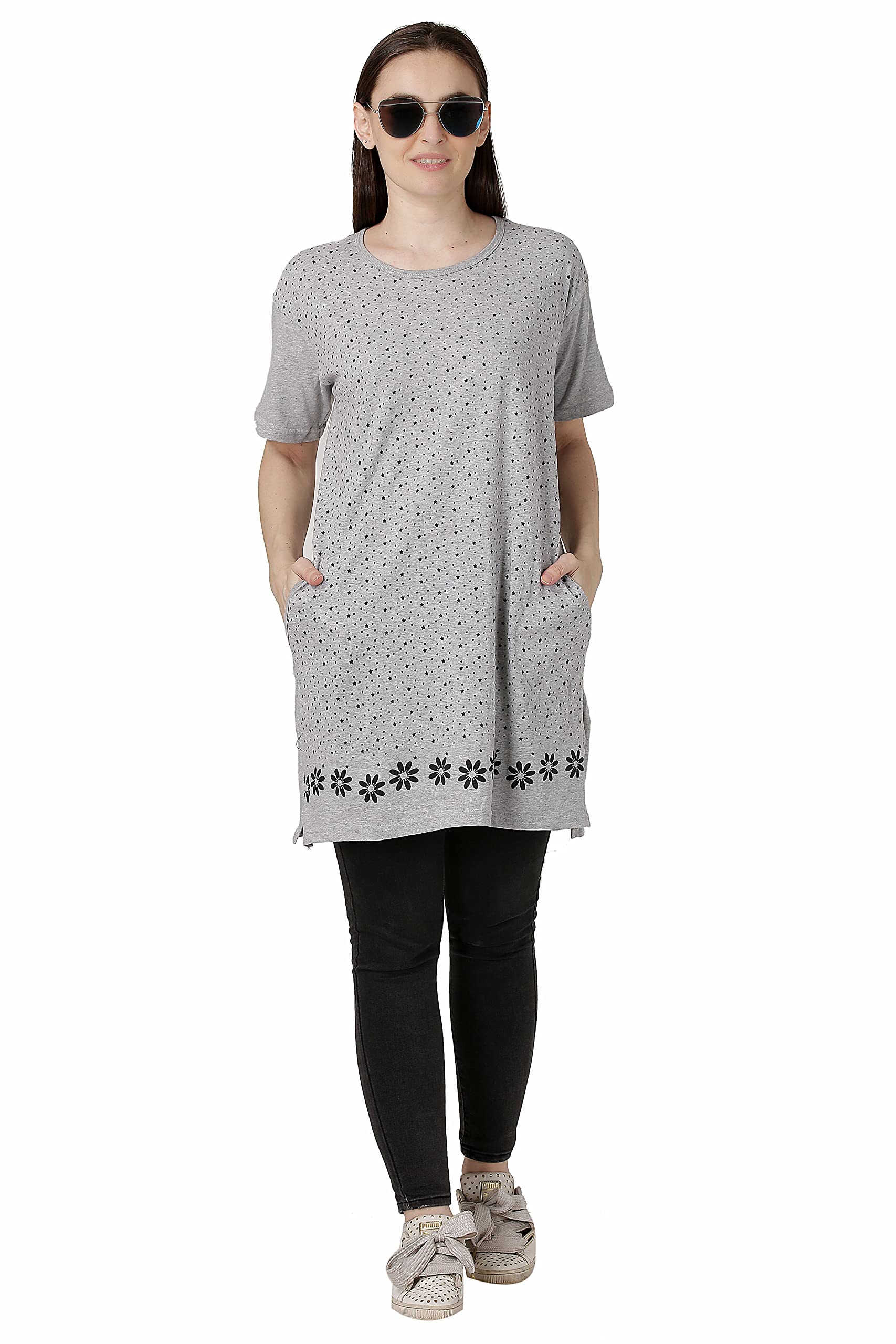 RG Long Women Round Neck T Shirts