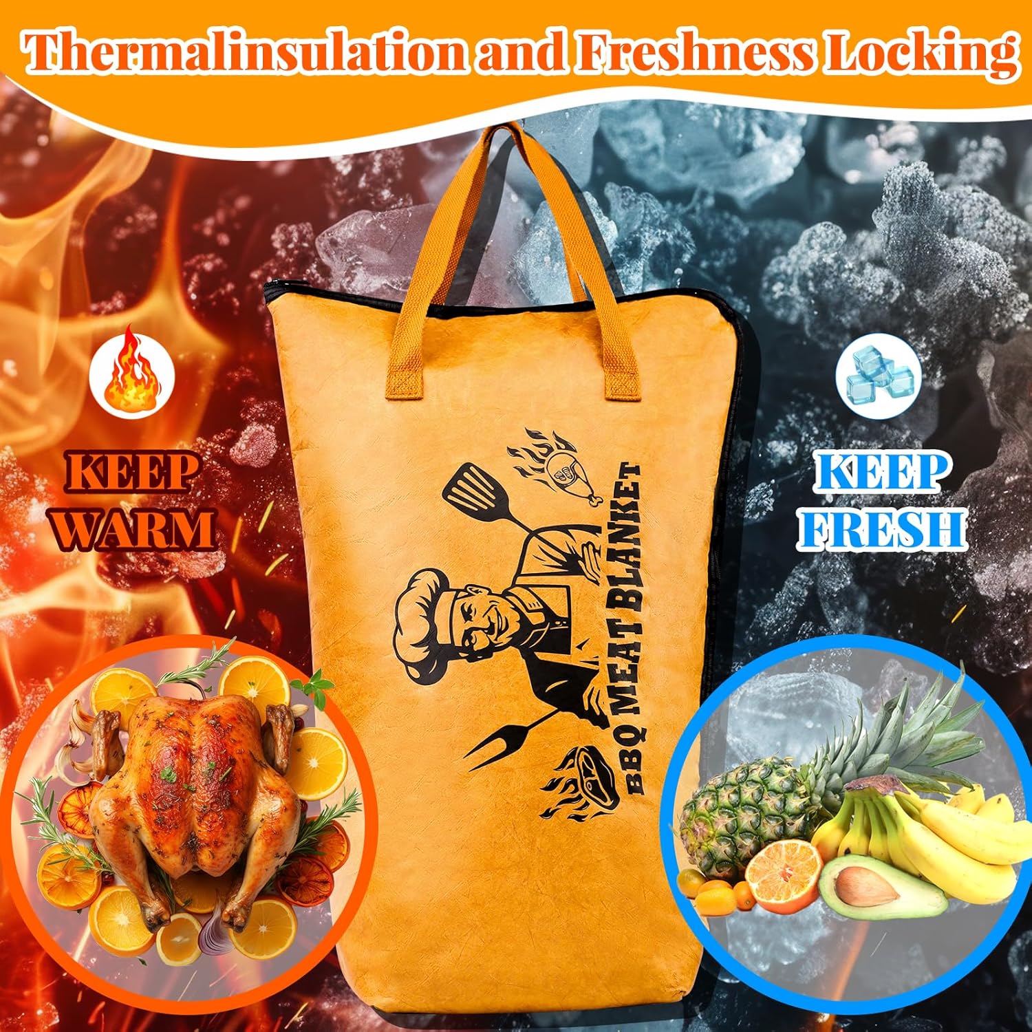 Grilling Gifts for Men, BBQ Blanket for Resting Meat, Gifts for Him on Fathers Day, Anniversary Birthday Gifts for Dad Husband Grandpa BBQ Lovers, BBQ Accessories for Men - Image 4