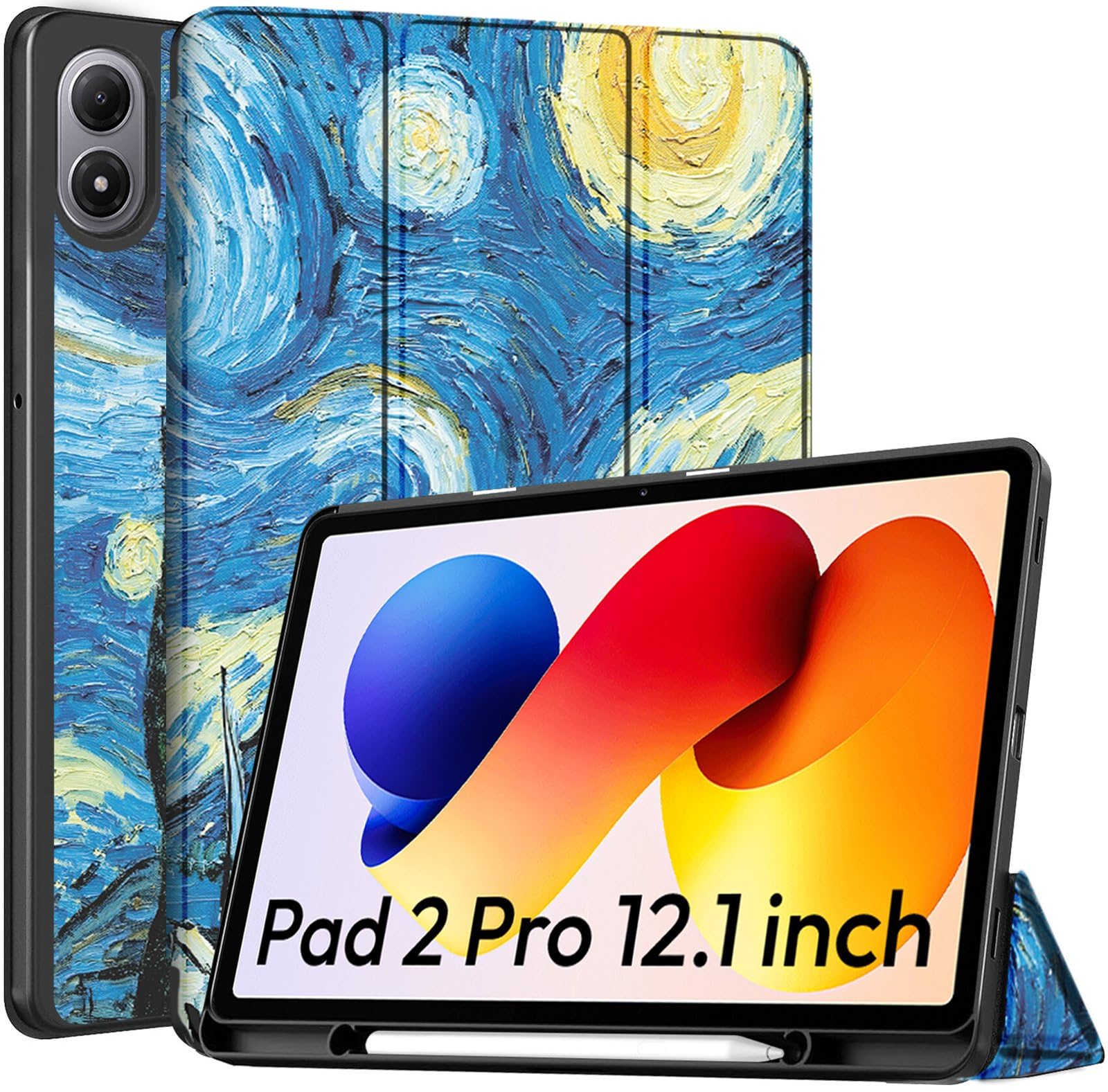 Robustrion Cover for Redmi Pad 2 Pro 12.1 inch Cover Case with Pencil Holder, Trifold Cover Case for Redmi Pad 2 Pro 5G Tablet Cover [Auto Sleep Wake Support] - Black — Amazon image 13