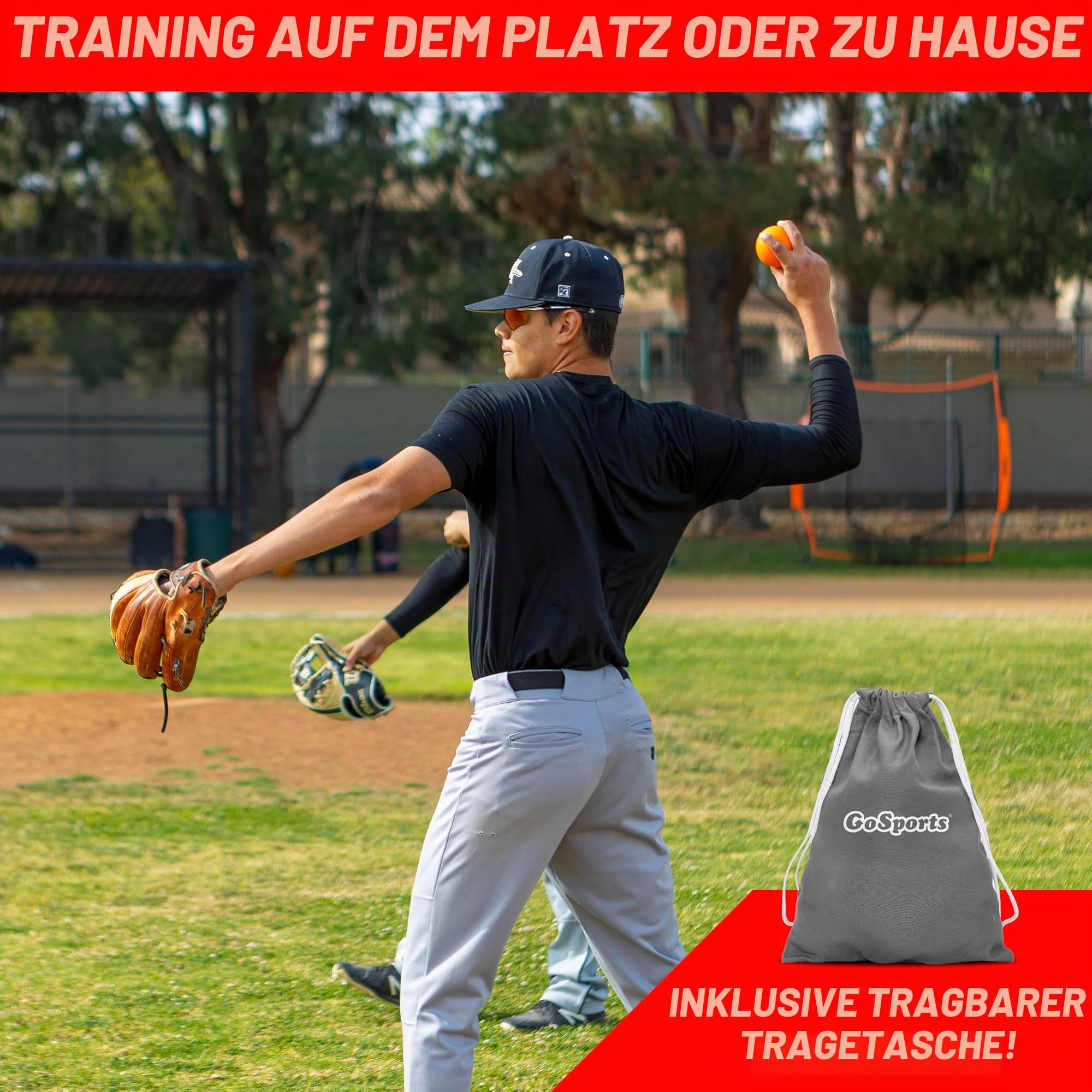 GoSports Plyometrische gewichtete Bälle für Baseball-& Softball-Training, 6er-Pack – Variable Gewichtsbälle zur Verbesserung der Kraft und Mechanik, wählen Sie Ihr Set
