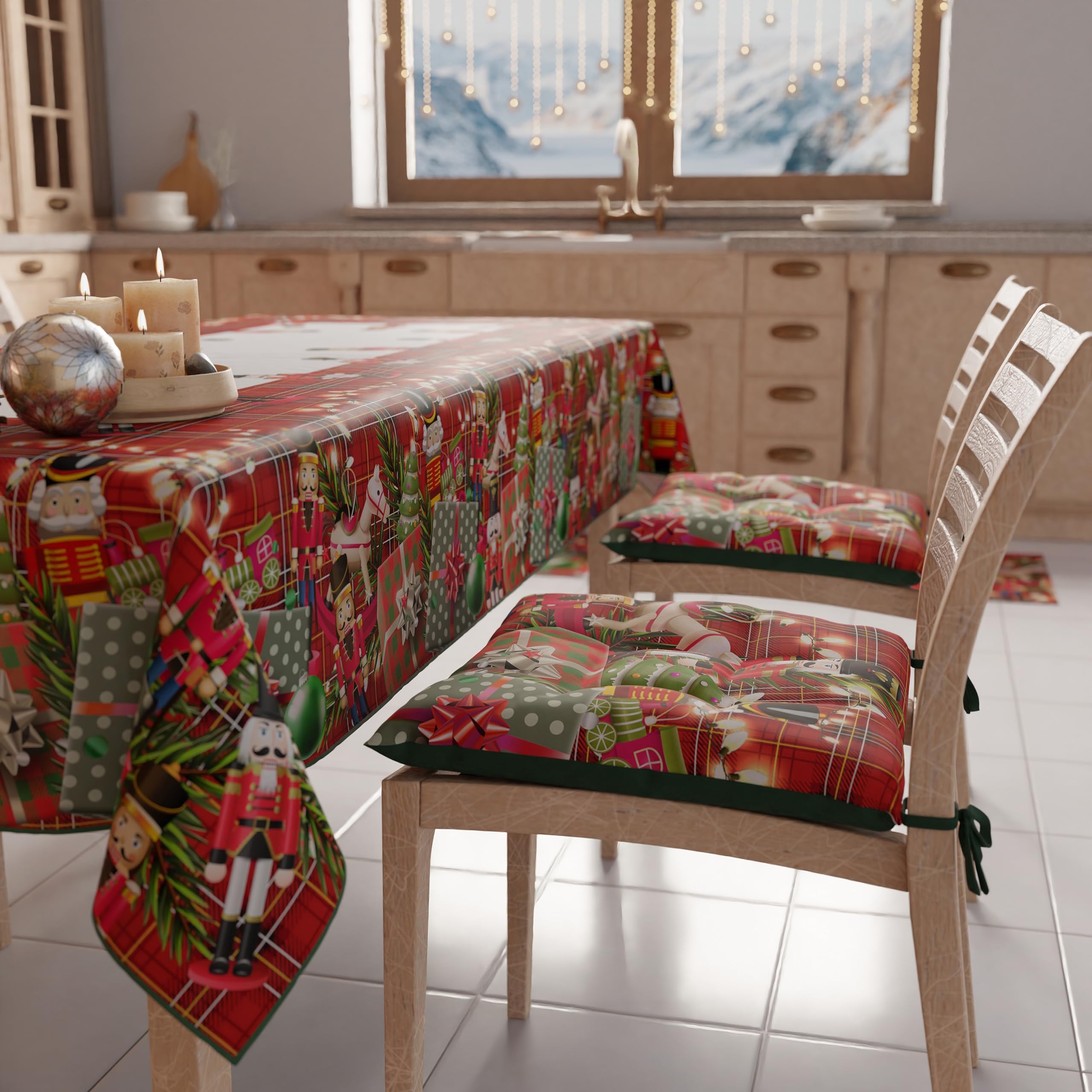 PETTI Artigiani Italiani Stain-Resistant Tablecloth Christmas - Image 4