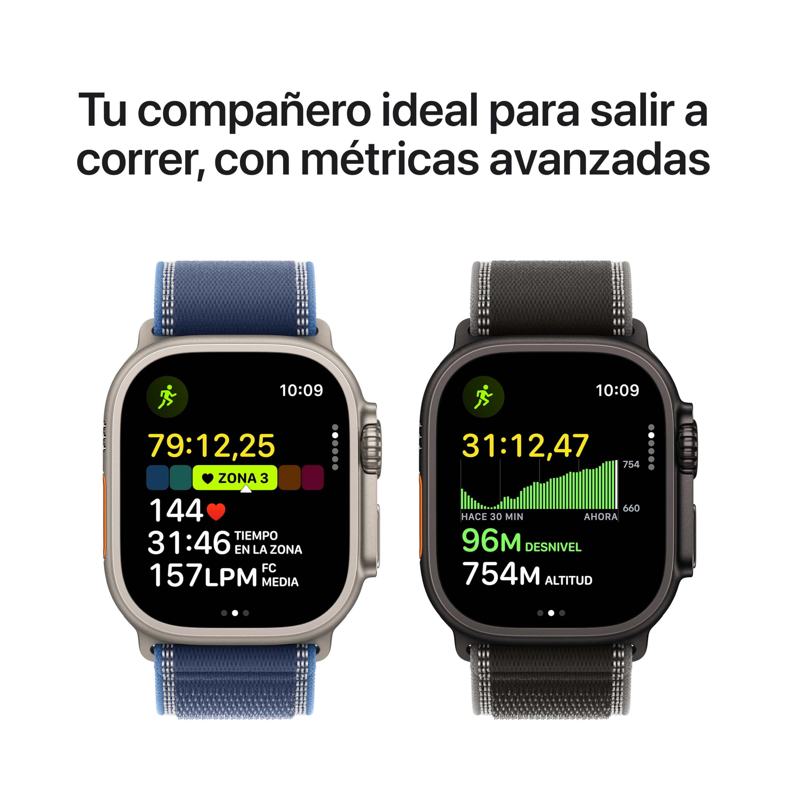 Apple Watch Ultra 3 GPS + Cellular, Reloj prémium para Running y Multideporte con Caja de Titanio Resistente de 49 mm y Correa Ocean Negra. Monitores avanzados de Salud