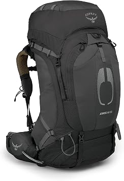 Osprey Atmos AG 65L Men's Backpacking Backpack and Cascade Mountain Tech Trekking Poles - Aluminum Hiking Walking Sticks (Set of 2), 54