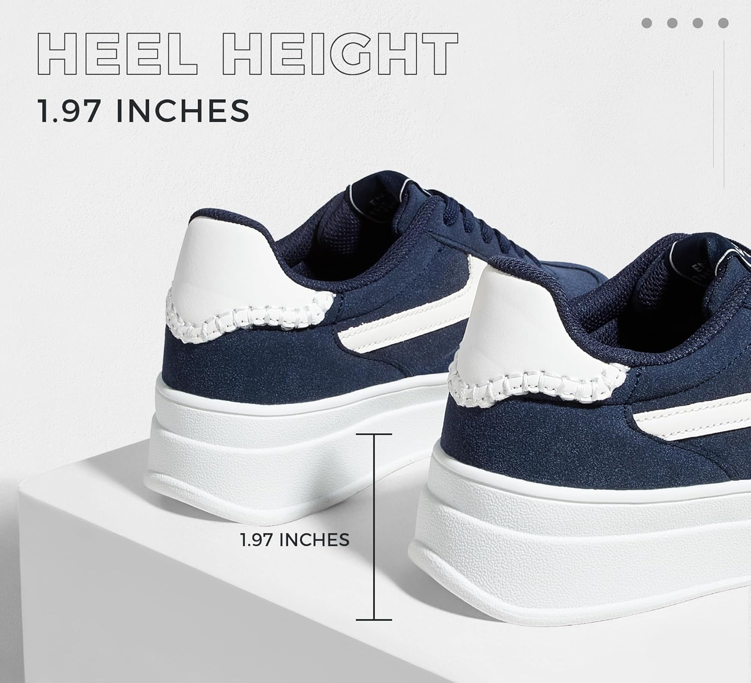 LUCKY STEP Platform Sneakers for Women Fashion Retro Thick Rubber Gum Sole Comfortable Tennis Skate Trainer Classic Walking Shoes Casual Streetwear - Image 5