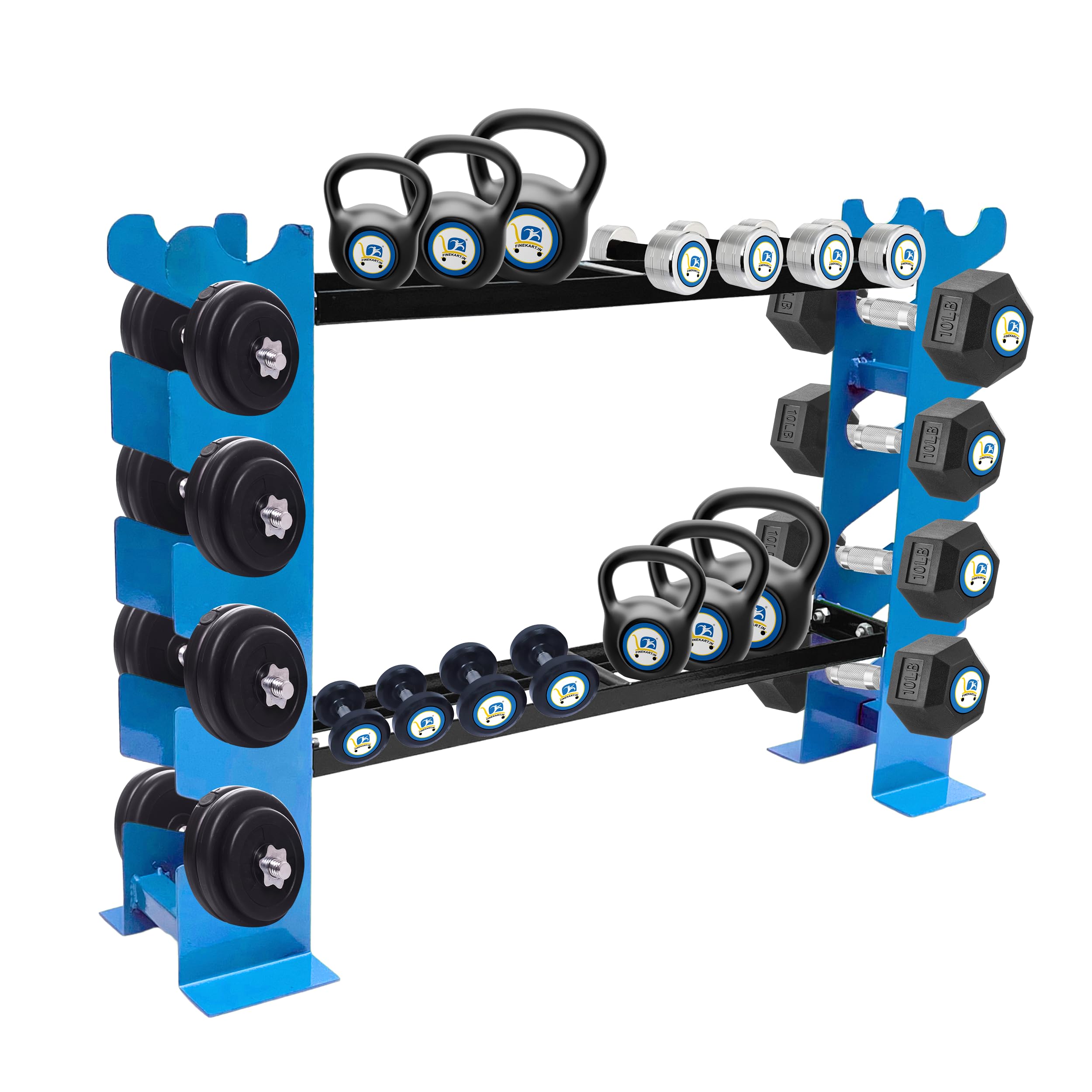FINEKART Compact Dumbbell Rack Free Weight Stand for Home Gym Dumbbell  Weight Kettlebell Rack for Home Gym Dumbbell Storage
