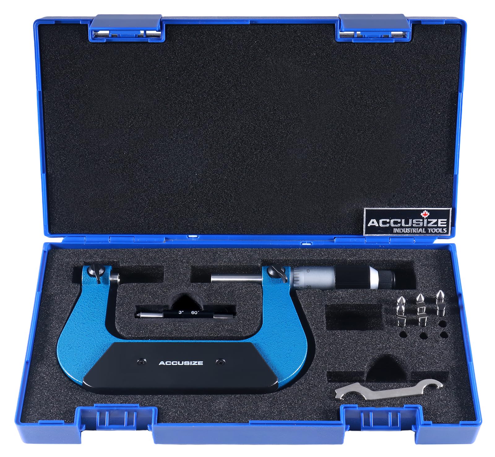 Micromètres de filetage de haute précision Accusize 3-4'' avec 5 enclumes