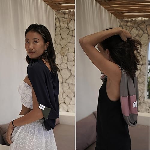 Miniatura 3 de Funda de lactancia de bambú prémium para lactancia materna 6 en 1 con 2 bolsillos, privacidad 360, cubierta de alimentación, chal de lactancia suave