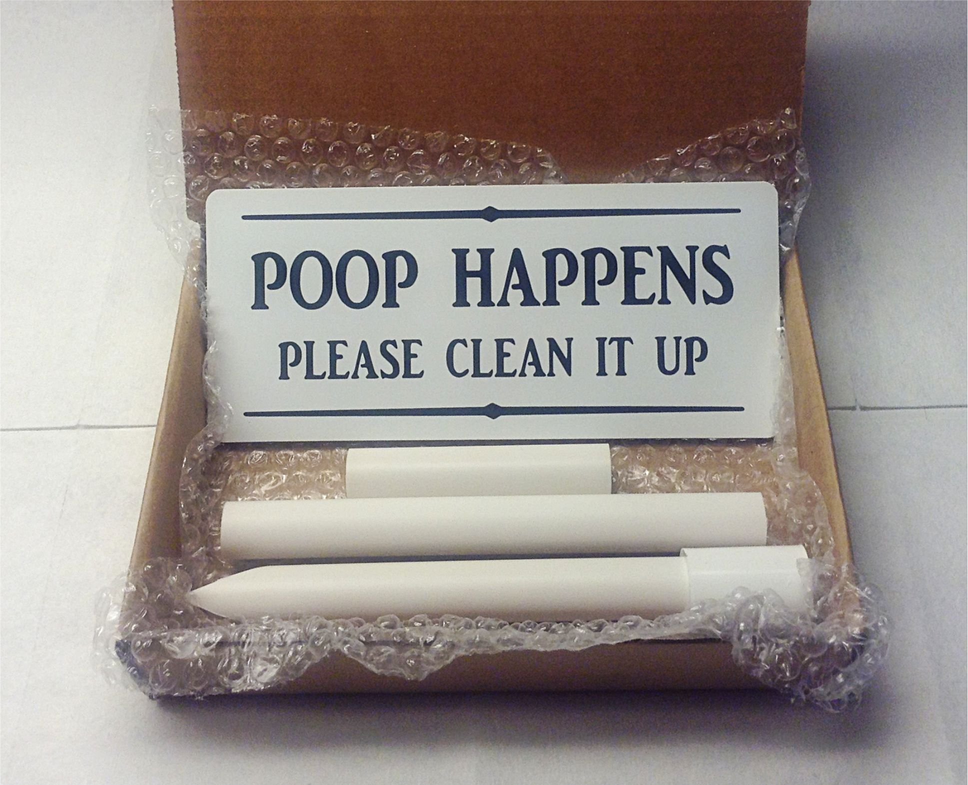 Scoop Their Poop Schild Mit Pfahl – Hinweisschild Für Hundebesitzer (25,4 X 25,4 Cm)