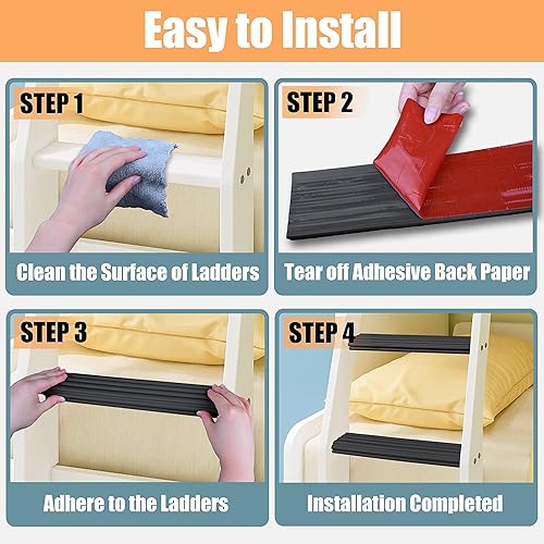 Miniatura 3 de Almohadillas para escalera de litera, protectores de esquina suaves de PVC con adhesivo fuerte, cubierta de escalera para litera para escaleras,