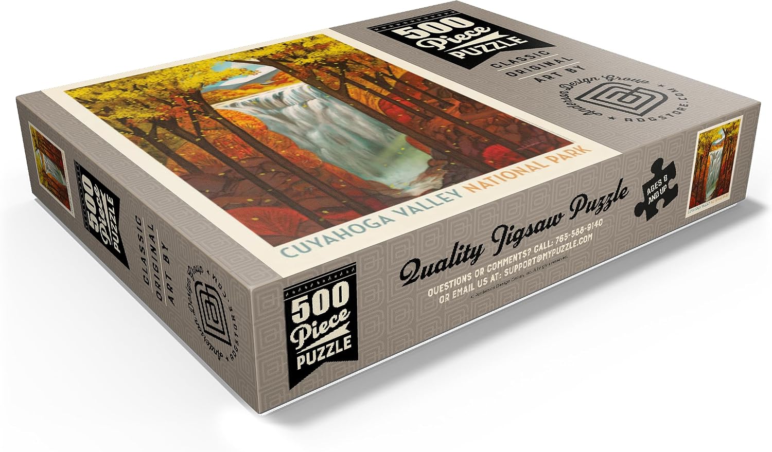 MyPuzzle Cuyahoga Valley National Park: Autumn Glory, Vintage Poster - Premium 500 Piece Jigsaw Puzzle for Adults