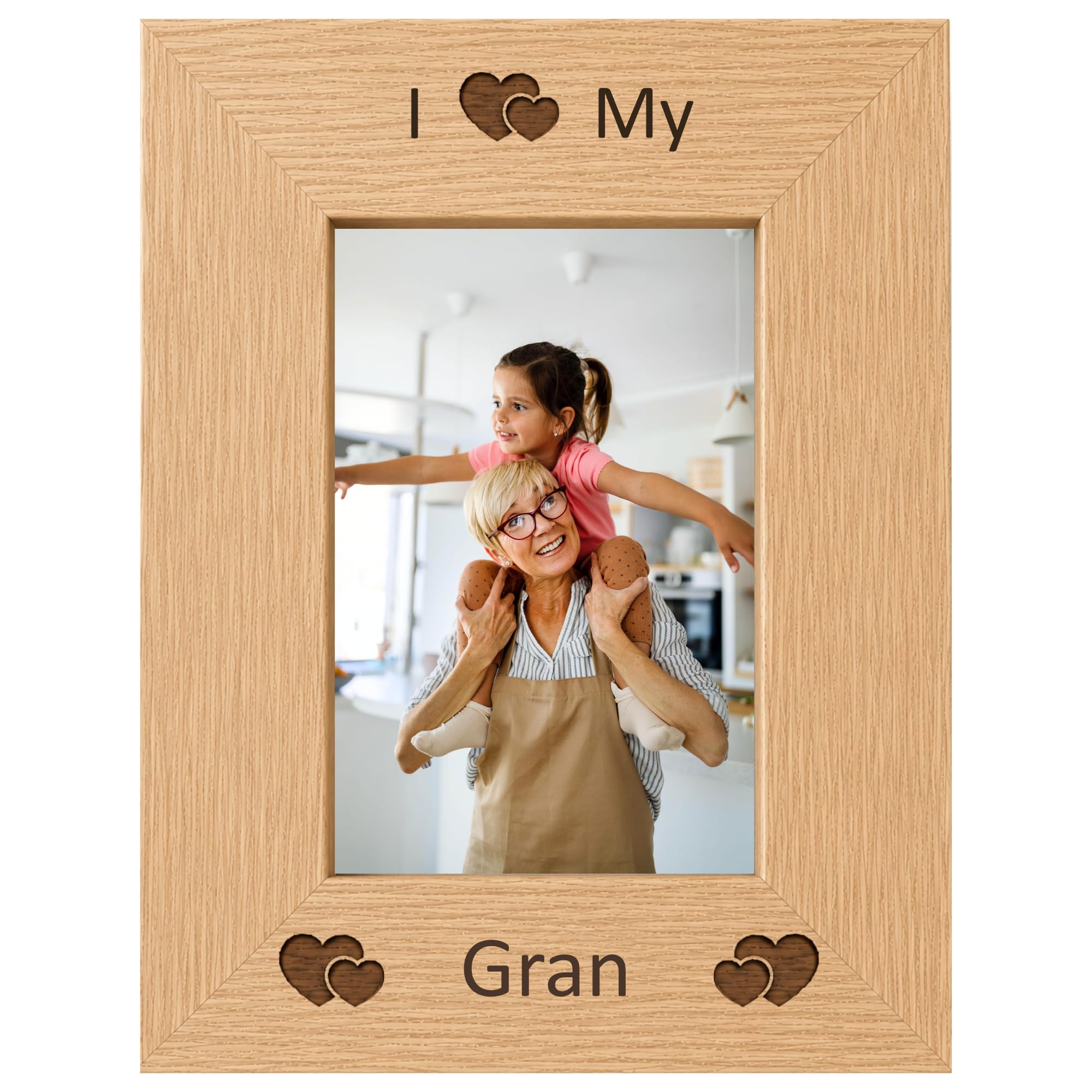 I Love My Gran 6x4 Oak Effect Photo Picture Frame Keepsake Gift