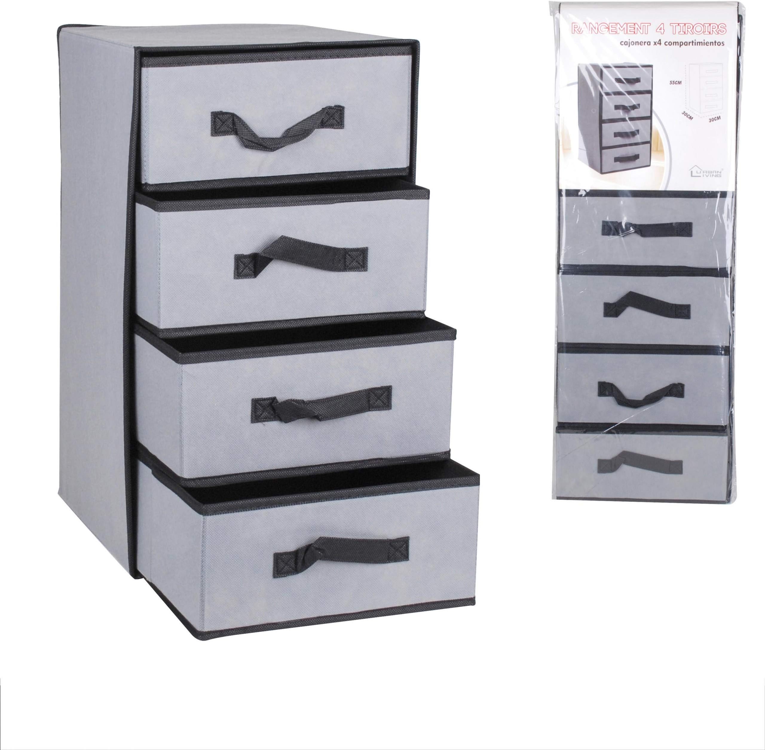 Fornord 4 Drawer Unit, Plastic, multicoloured, 85 x 30 x 2.5 cm