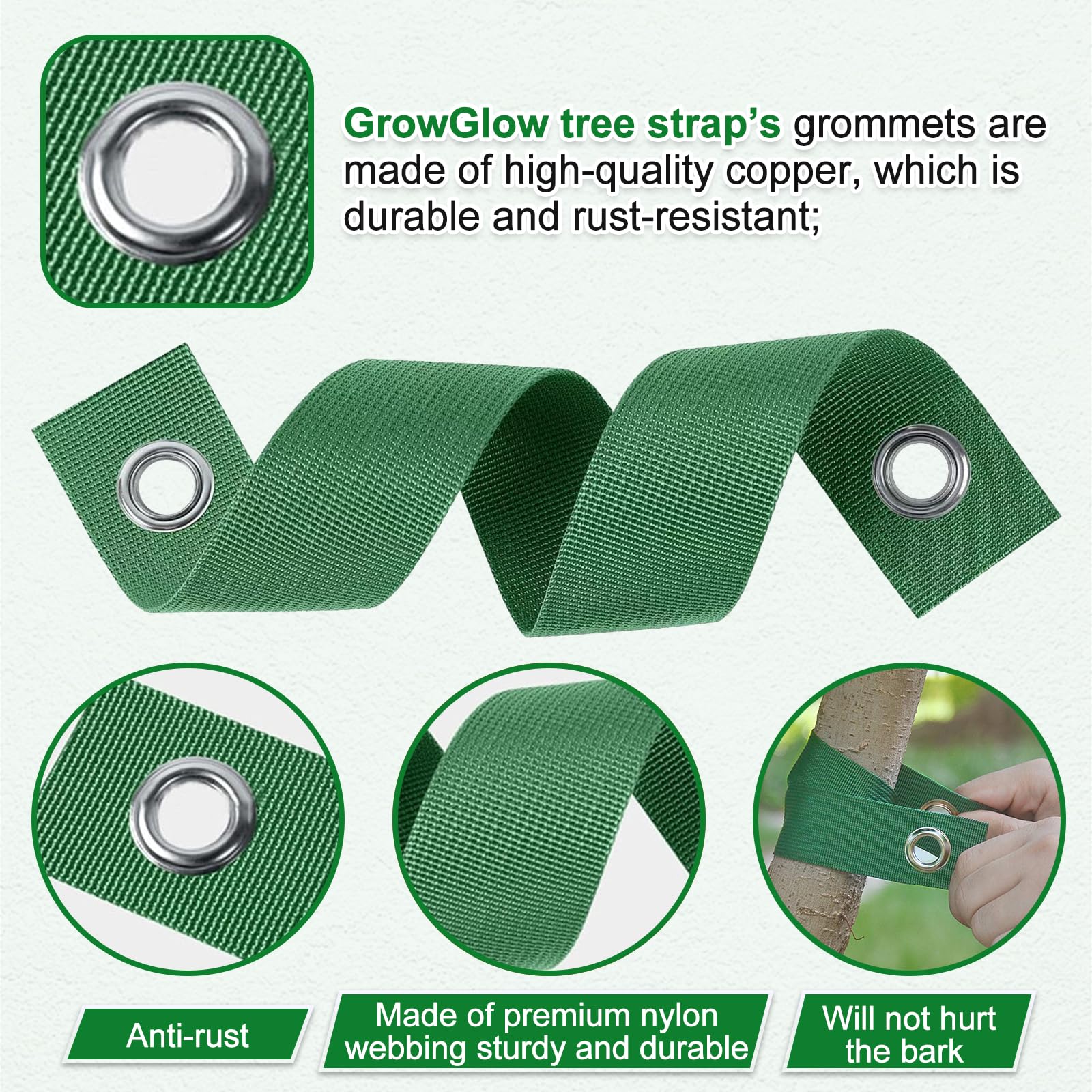 Baumpfahl-Set, robuste Spiralpfähle und Stützen zum Anlehnen und Glätten junger Bäume, schützt Bäume vor schlechtem Wetter, Grün, 6 Stück