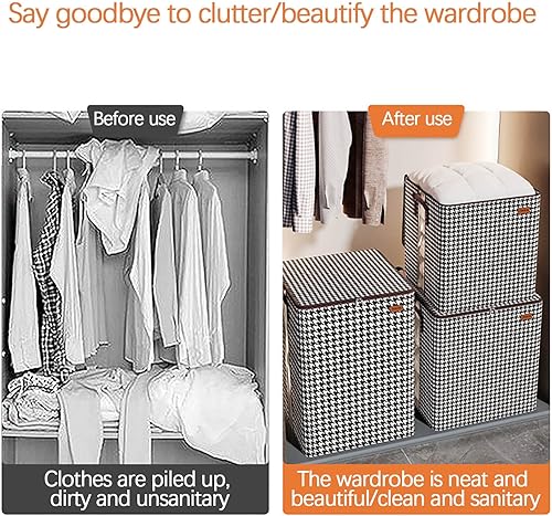 Miniatura 3 de Leadmall Bolsa de almacenamiento visual para ropa caja de almacenamiento para clasificar armario bolsa de almacenamiento portátil de invierno caja