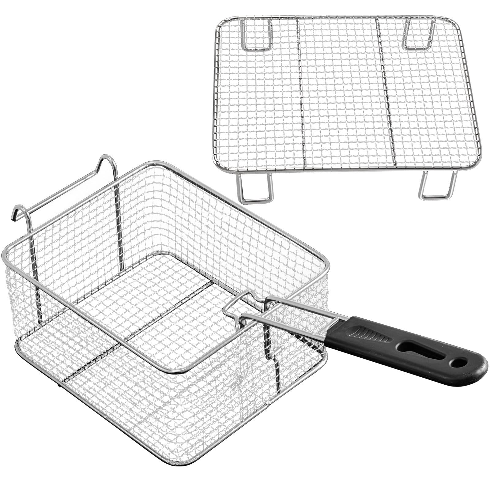 Friggitrice elettrica professionale fritte 6000 W 20 L doppio serbatoio + 2 rubinetti, in acciaio inox, per uso commerciale ristoranti supermercati fast foods snack bar