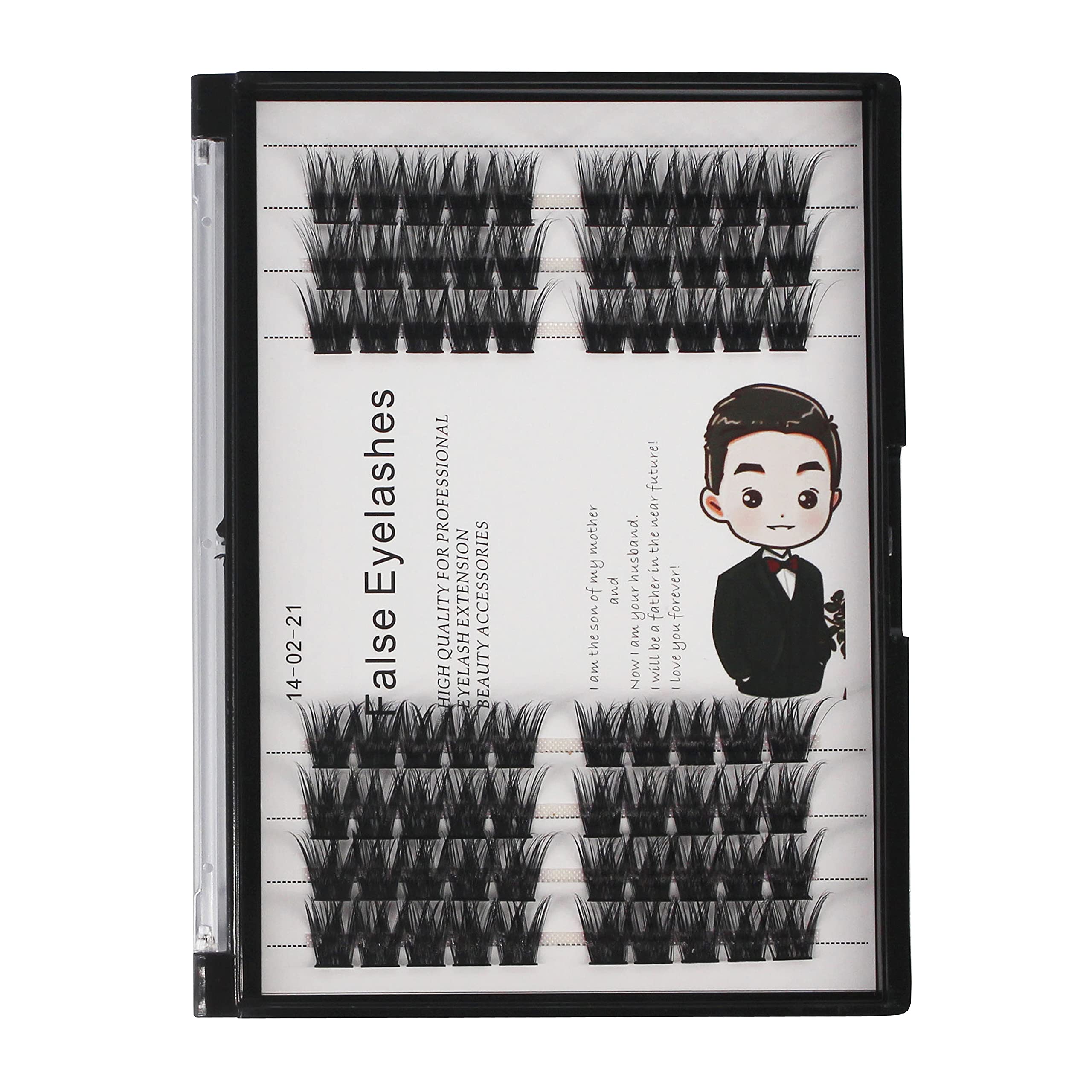 Bodermincer 70 Clusters Individual Lashes Makeup D Curl Wide Cluster Cluster Eyelash Home Eyelash Extension Super Soft (20MM)