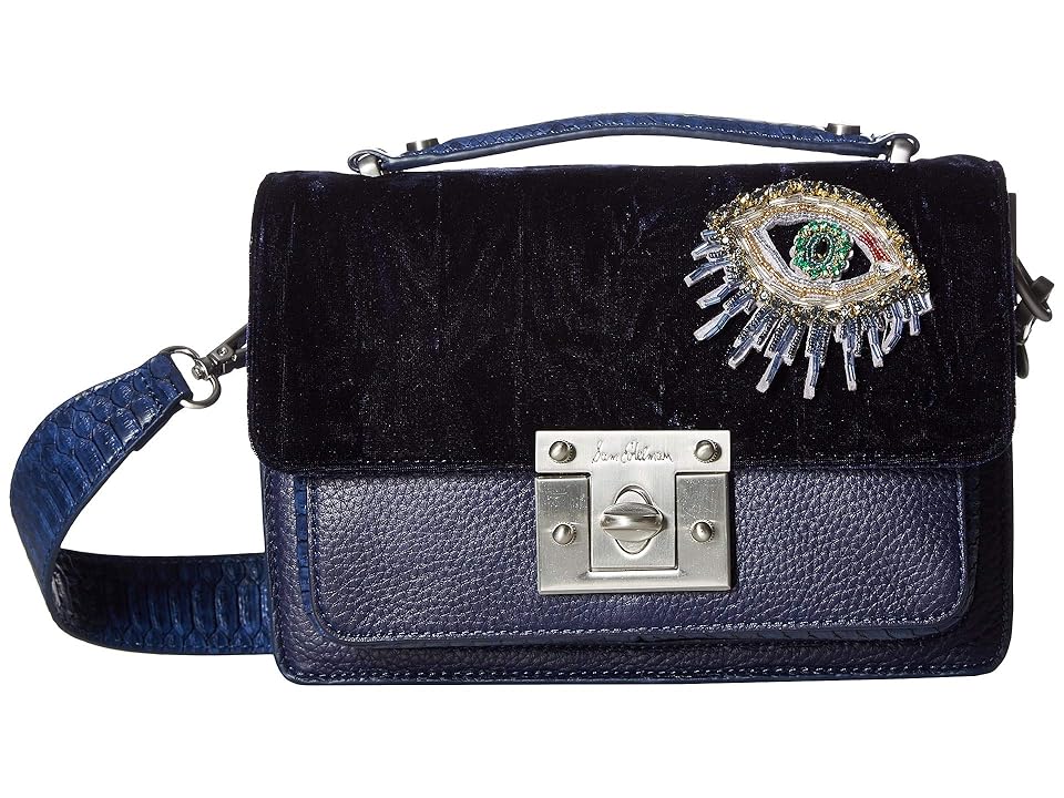 

Sam Edelman Gessica Velvet Shoulder Bag (Blue) Shoulder Handbags