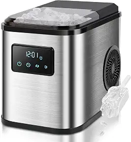 Máquina De Gelo, Alta Capacidade, Limpeza AutomáTica Com AlçA, Cesta E Pá, Adequado Para Casa/Cozinha/Camping/Rv (220, Volts)