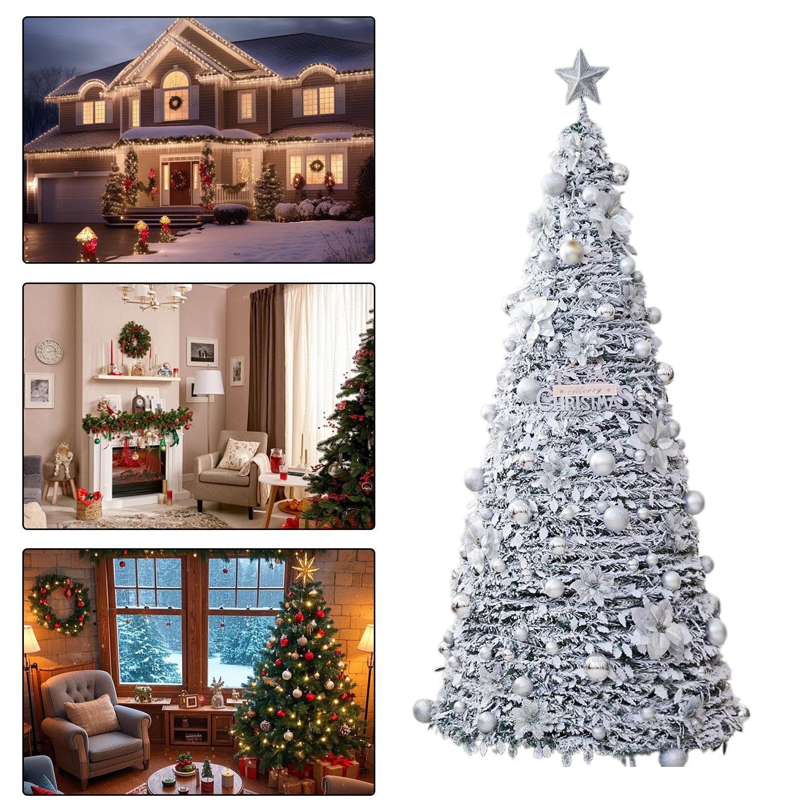 Árbol De Navidad Artificial Decoración De Artificial Reutilizable Plegable