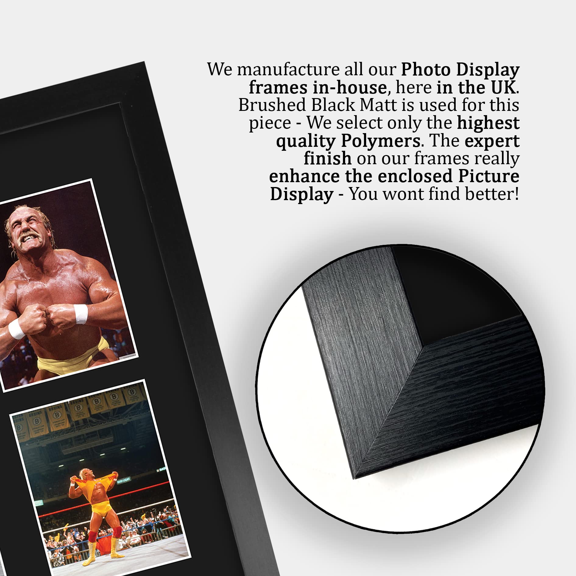 HWC Trading FR A3 Hulk Hogan Wrestling Geschenke Gedruckt, Signiert Autogramm Bild Für WWE & WWF Erinnerungsstücke-Fans - A3 Framed