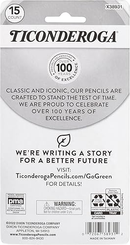 Miniatura 2 de Dixon Ticonderoga - Juego combinado de borradores para oficina y escuela, 15 borradores, multicolor (38931)