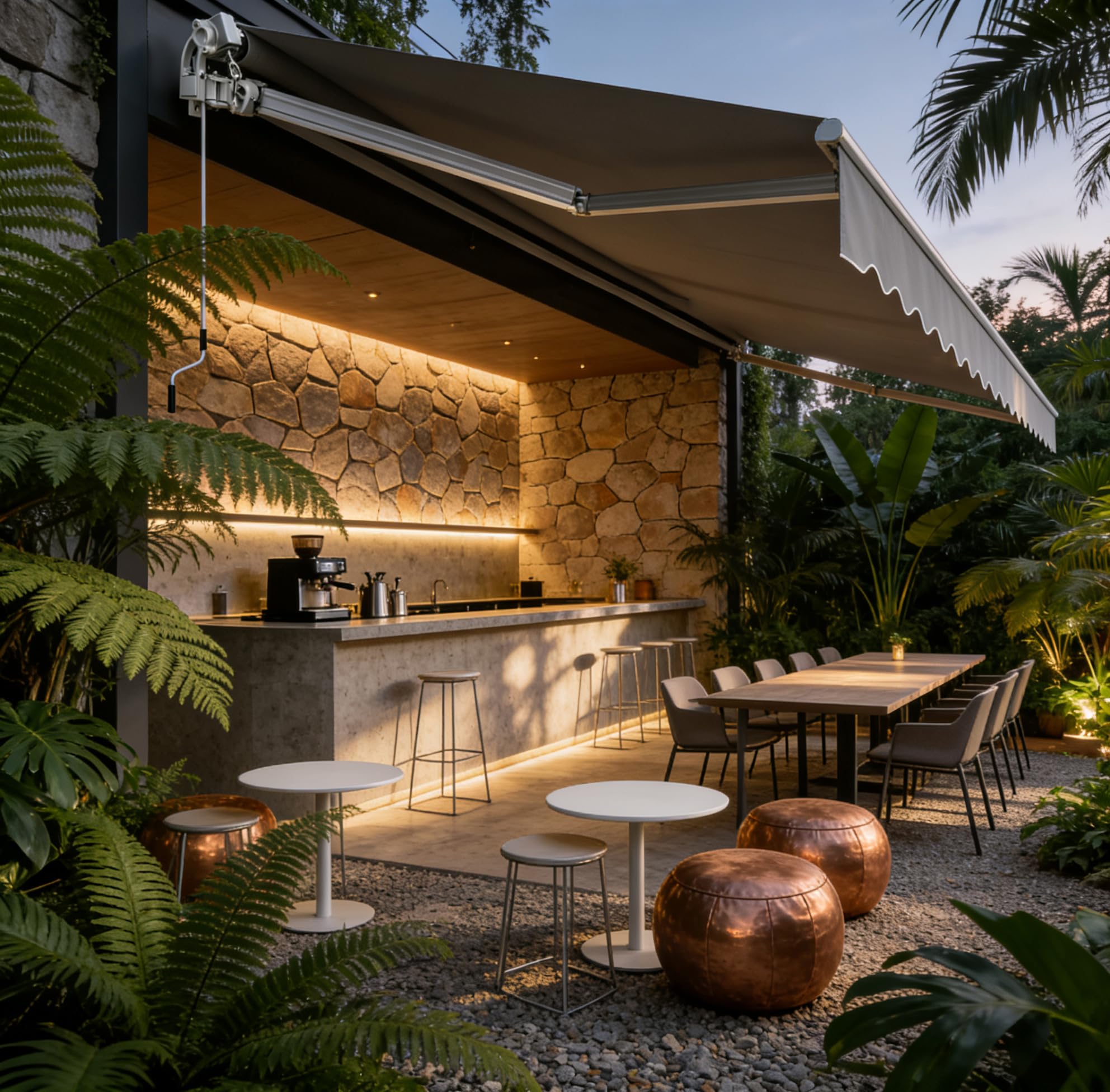 ACXIN Tenda da sole in alluminio, 3,6 m x 3 m, per balcone, protezione UV, facile da usare a manovella, per terrazze, colore: grigio chiaro