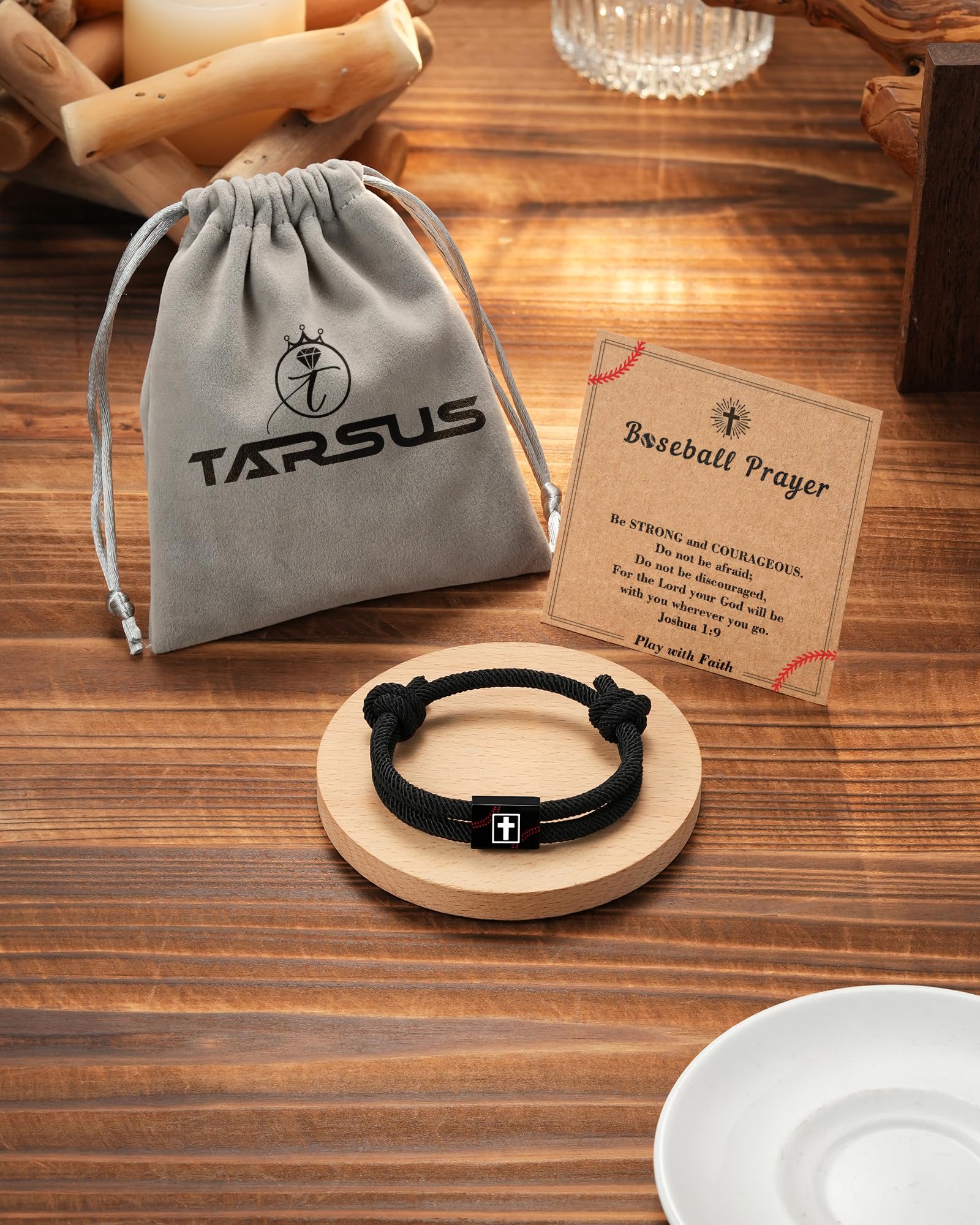 Tarsus Baseball/Football/Soccer Gifts for Boys, Faith Cross Braided Bracelet Christmas Birthday Gifts for Boys Men